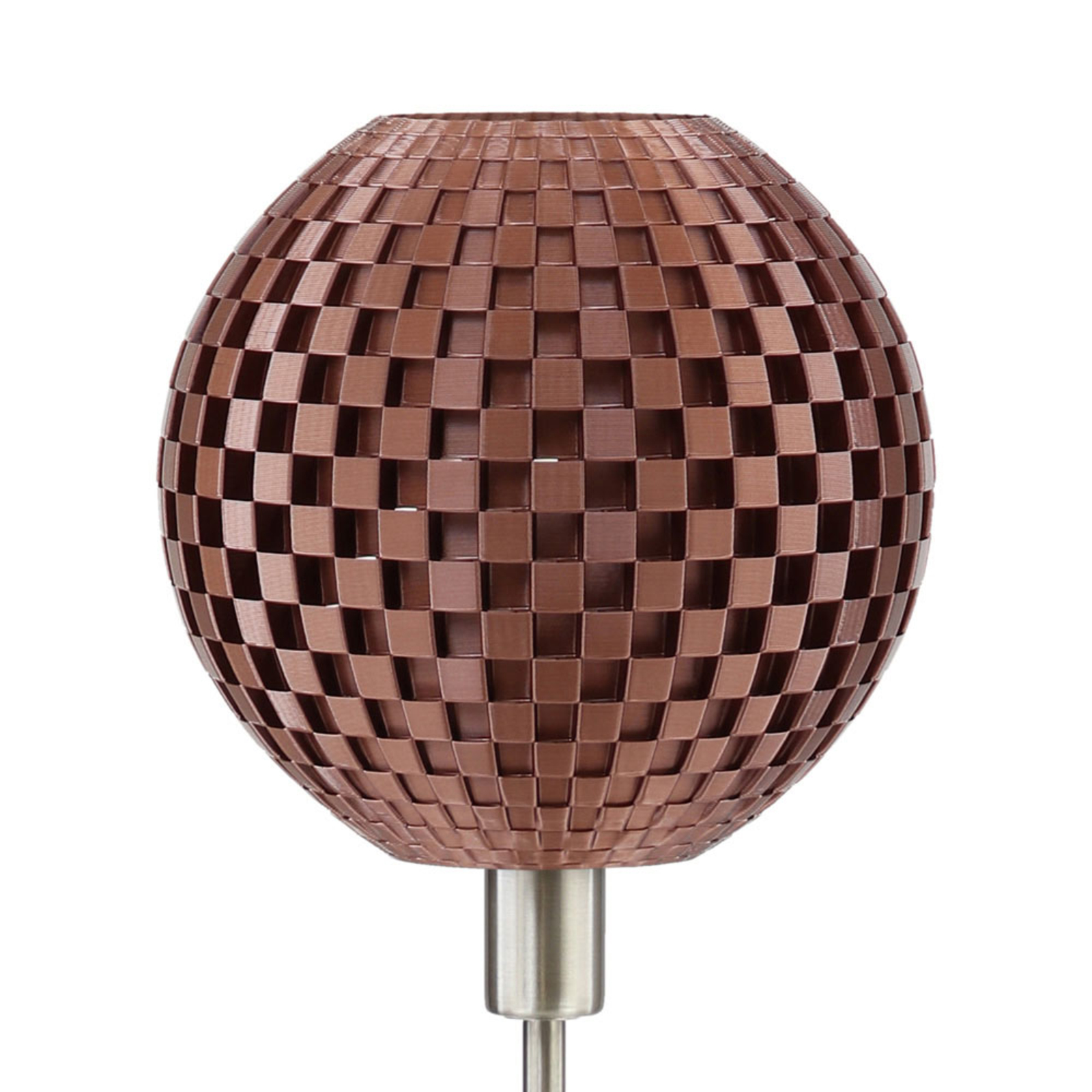 Flechtwerk table lamp, globe with base, copper