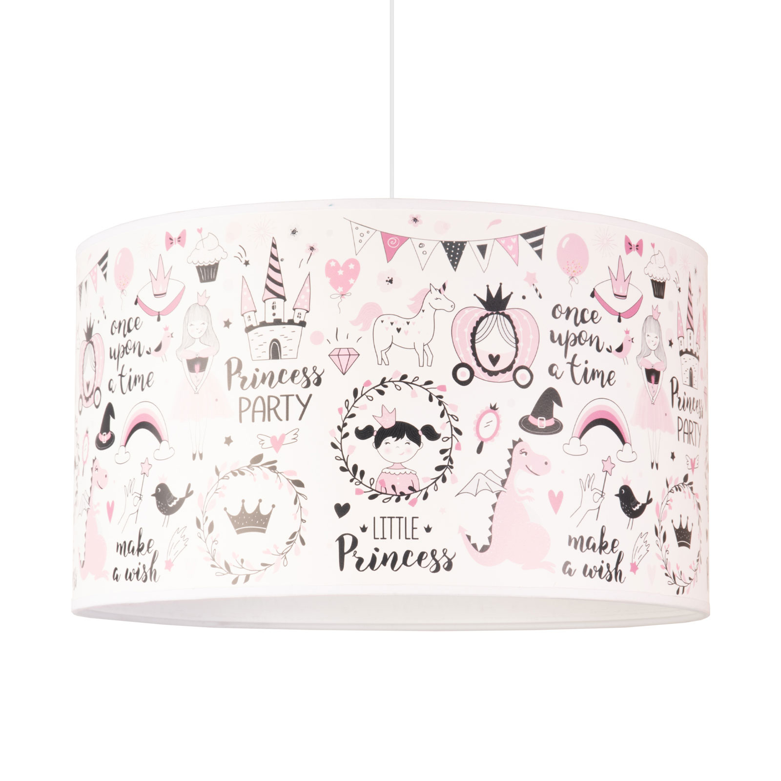Lampa wisząca Print M, przyjęcie u księżniczek