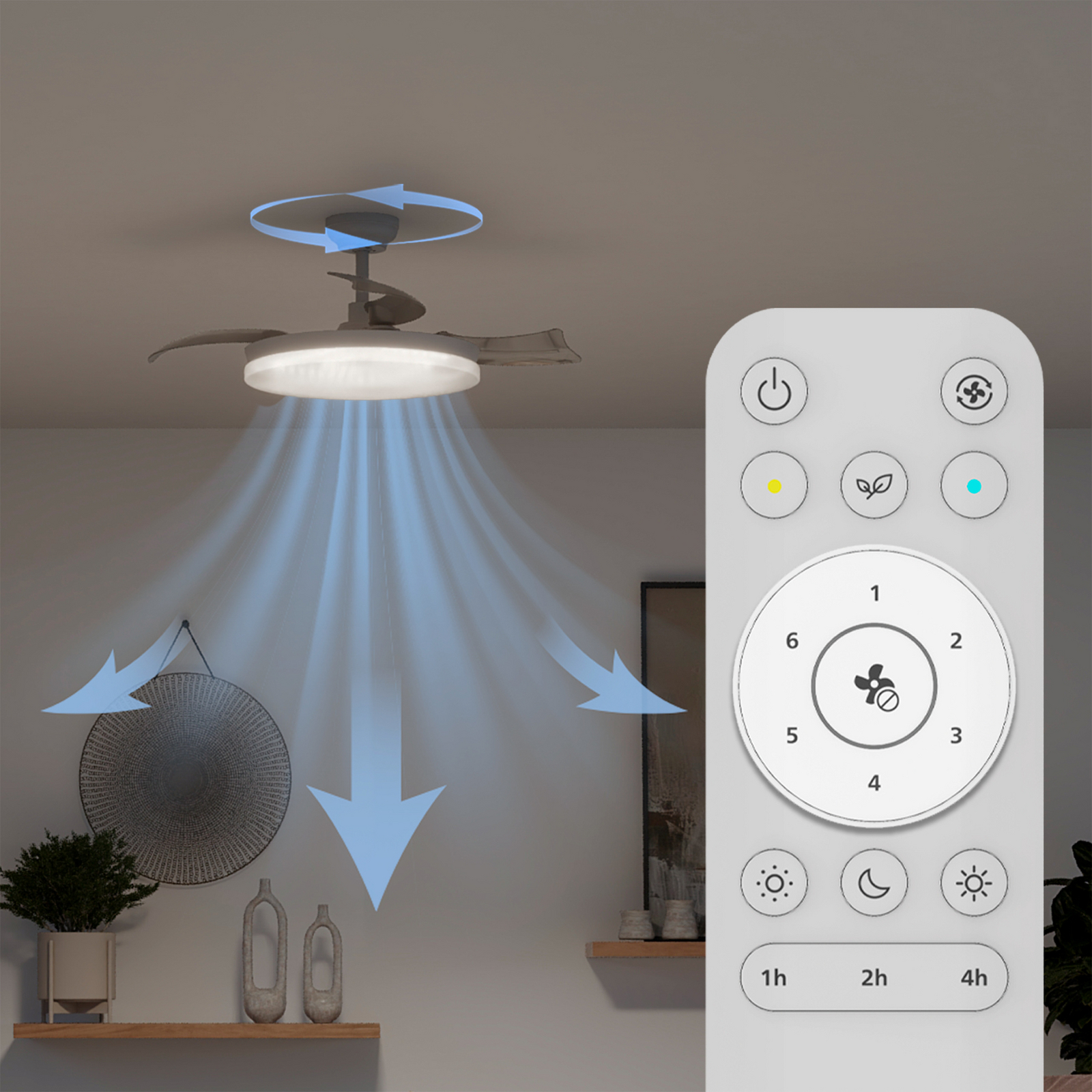 Philips Solr LED stropni ventilator, bijeli, DC, tih, CCT Philips Solr LED stropni ventilator, bijeli, DC, tih, CCT