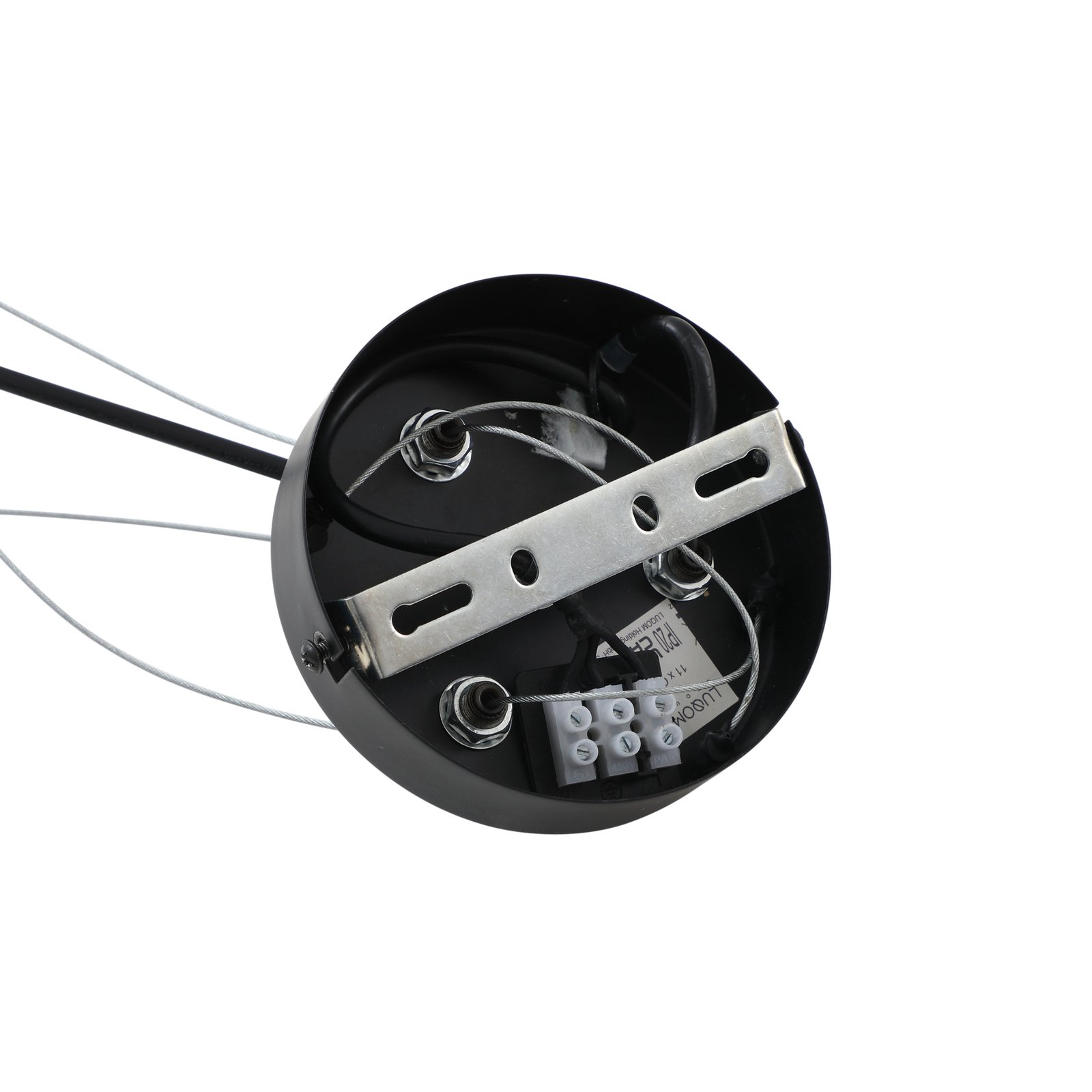 Naelen Round Suspension Black/Smoke - Lucande