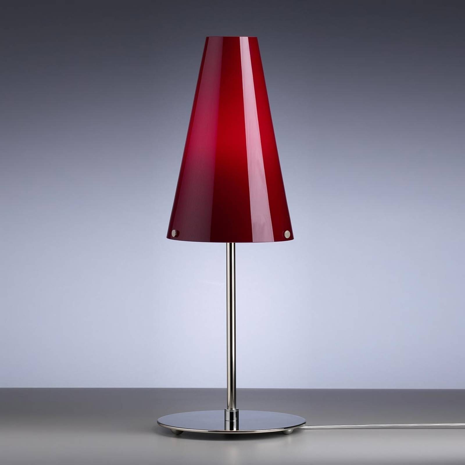 TECNOLUMEN Walter Schnepel lampe de table rouge