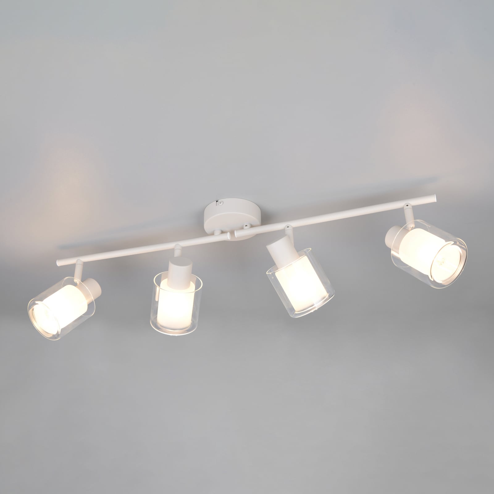 Plafoniera Neralo, a 4 luci, grigio chiaro, metallo, E14 Plafoniera Neralo, a 4 luci, grigio chiaro, metallo, E14