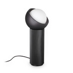 Stolová lampa IDEAL LUX Bloom, čierna/tmavošedá, výška 27 cm