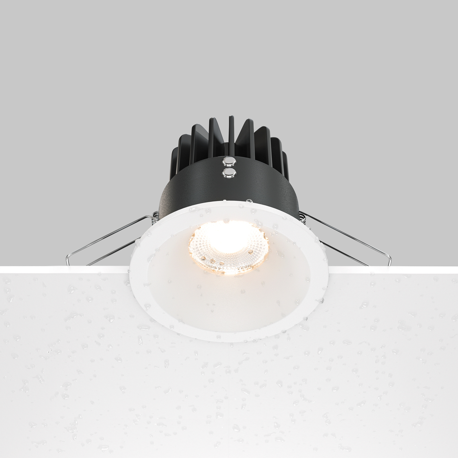 Maytoni Zoom LED lampa wpuszczana 930 IP65 okrągła triak, biała