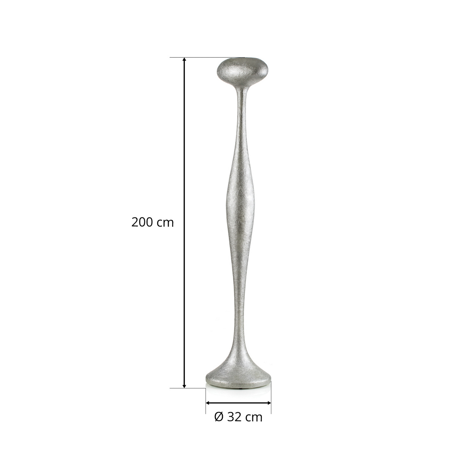 kdln E.T.A. - geselecteerde vloerlamp zilver