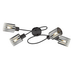 Iska ceiling lamp with arms, four-bulb