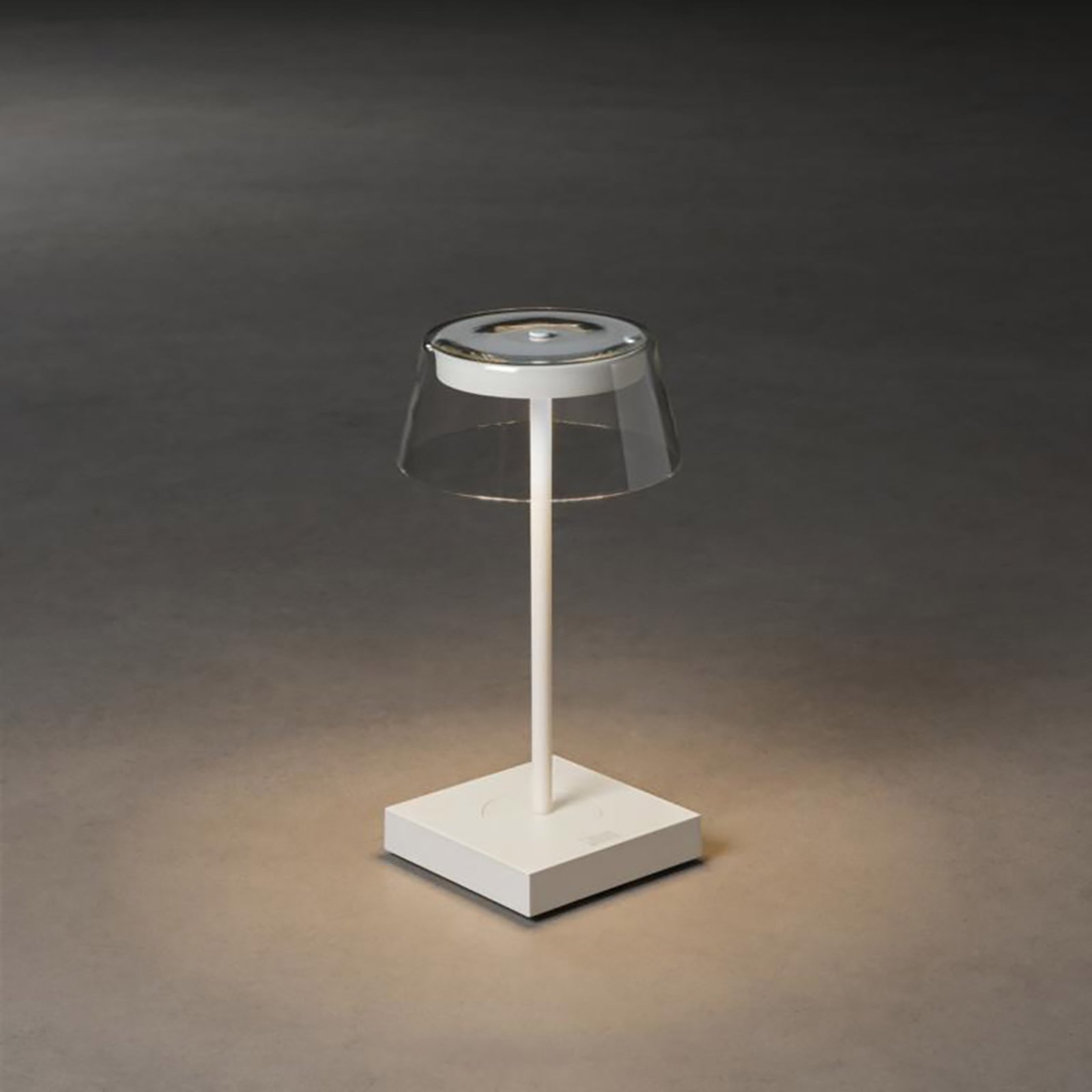 LED asztali lámpa Scilla USB-vel, fehér