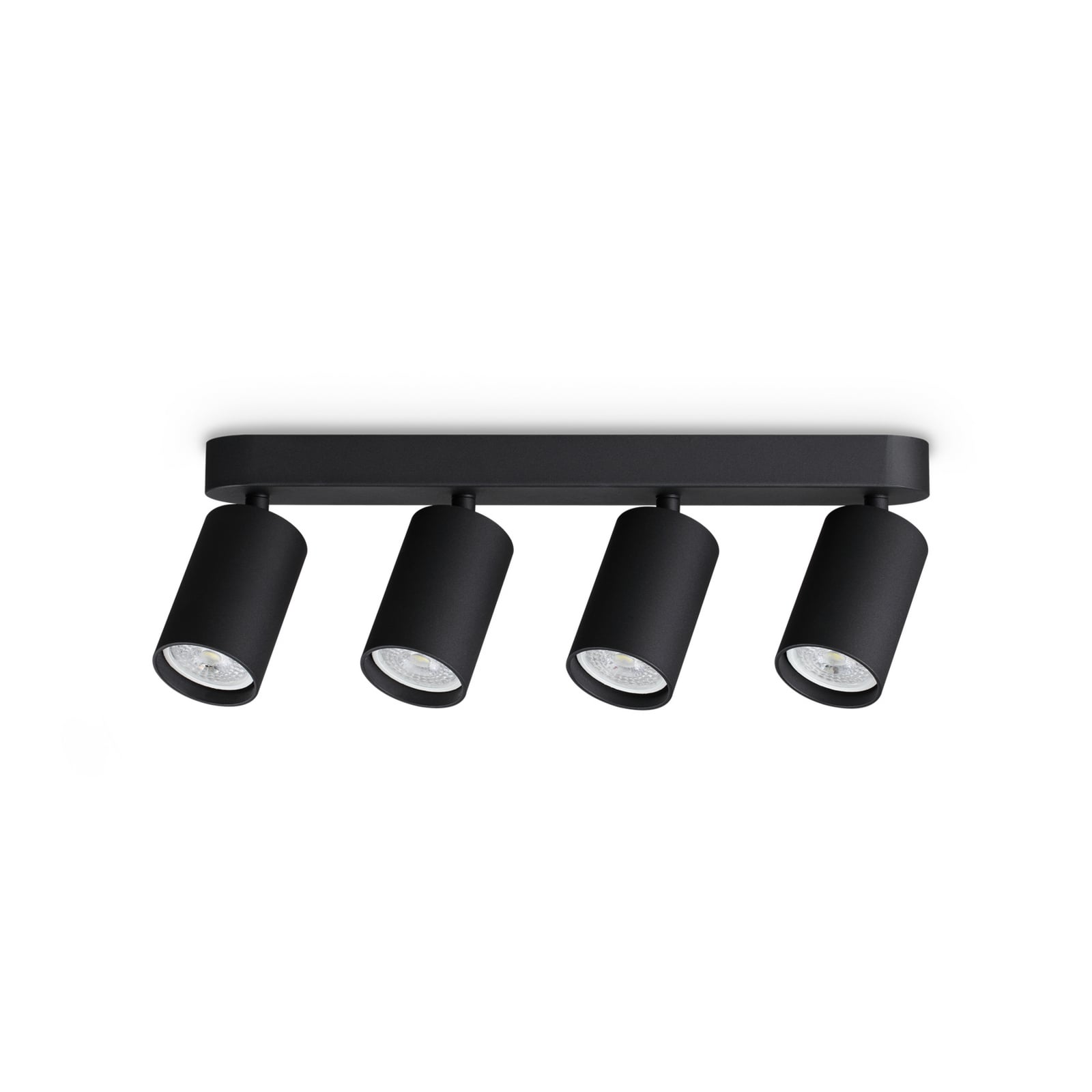 Faretto da soffitto IDEAL LUX Dynamite Round nero 38 cm a 4 luci