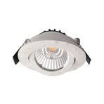 LED recessed ceiling light Dione, IP44, white, dimmable to warm