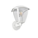 Candeeiro de parede exterior VENTA, branca, casquilho na parte superior, altura