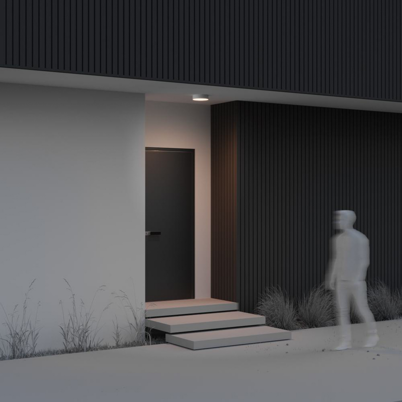 LED-Außendeckenleuchte Zon, weiß, Ø 22 cm, 3.000 K, Metall LED-Außendeckenleuchte Zon, weiß, Ø 22 cm, 3.000 K, Metall