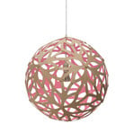 Floral Taklampa Ø60 Rosa - David Trubridge