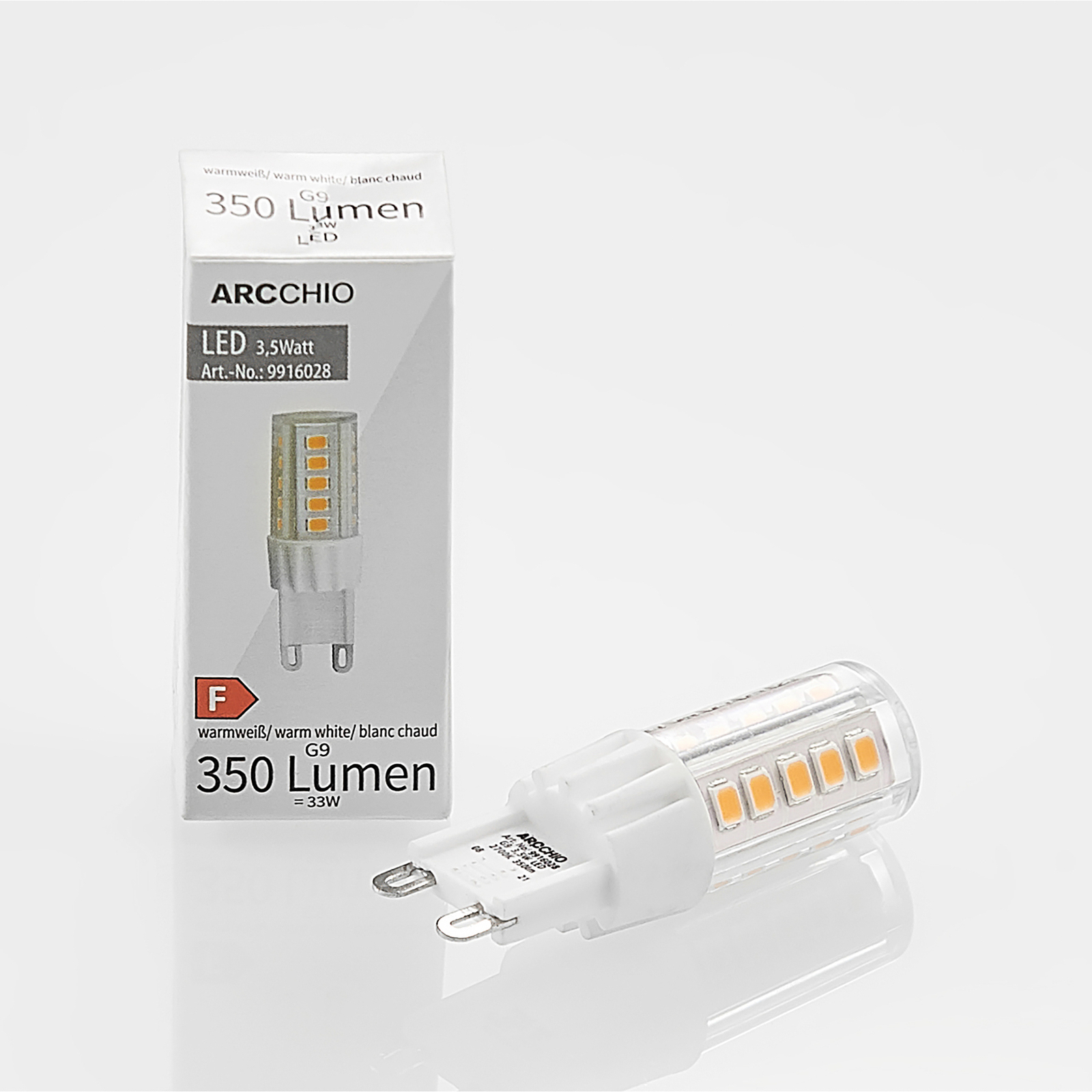 Arcchio bombilla LED bi-pin G9 3,5W 827 3 ud