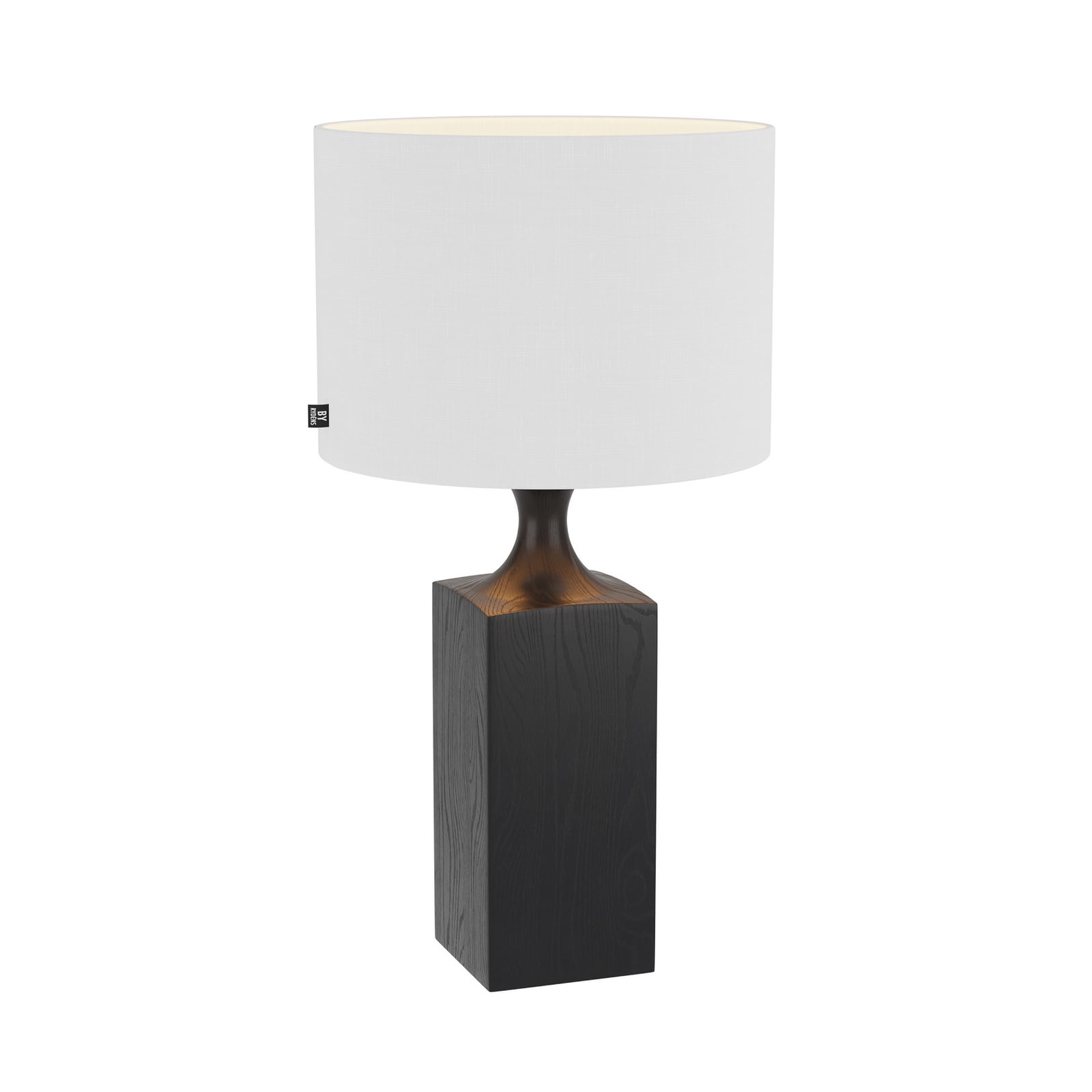 Woody table lamp, height 56 cm, black and white, wood, linen, E27 - By Rydéns Woody table lamp, height 56 cm, black and white, wood, linen, E27 - By Rydéns