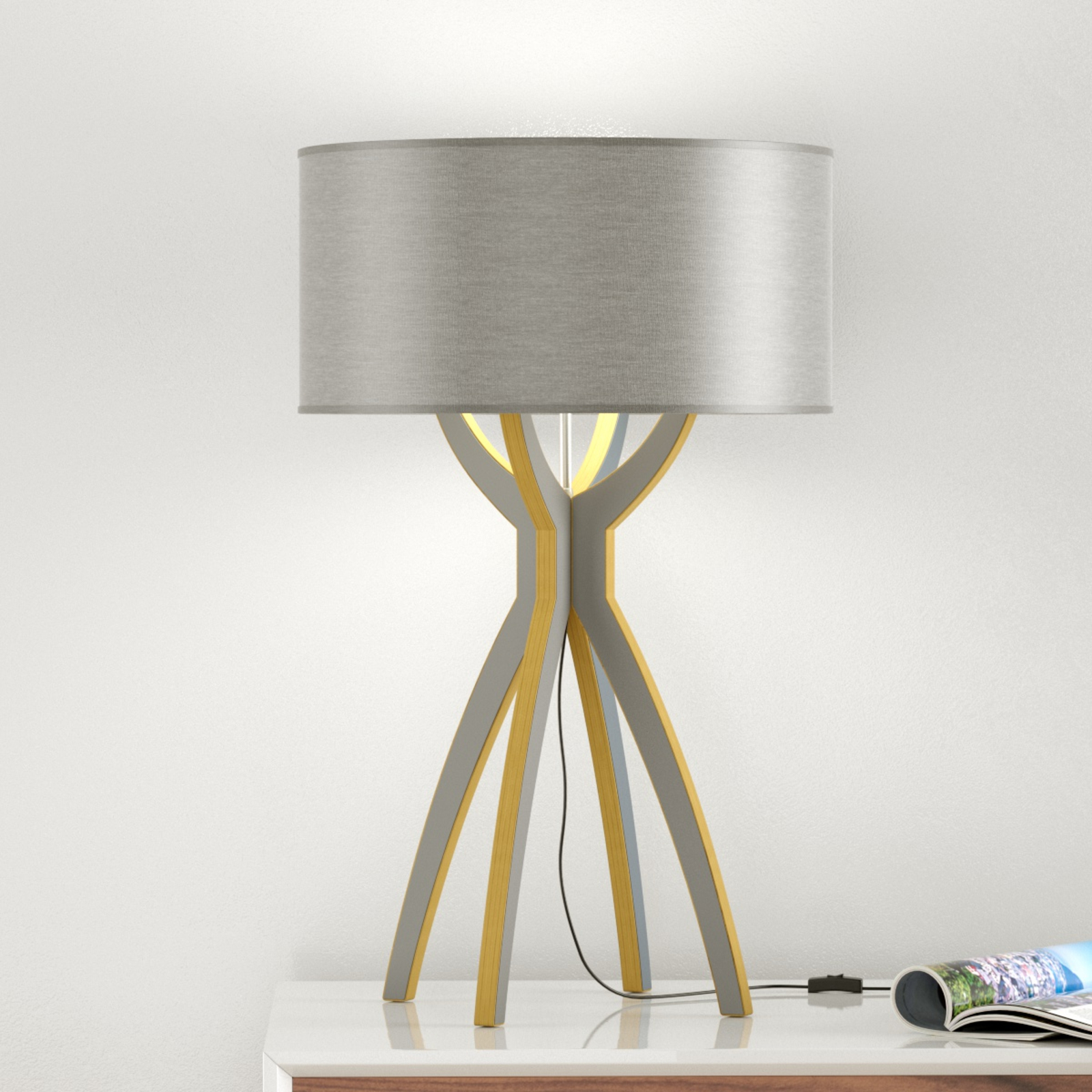 Tischleuchte Body aus Holz