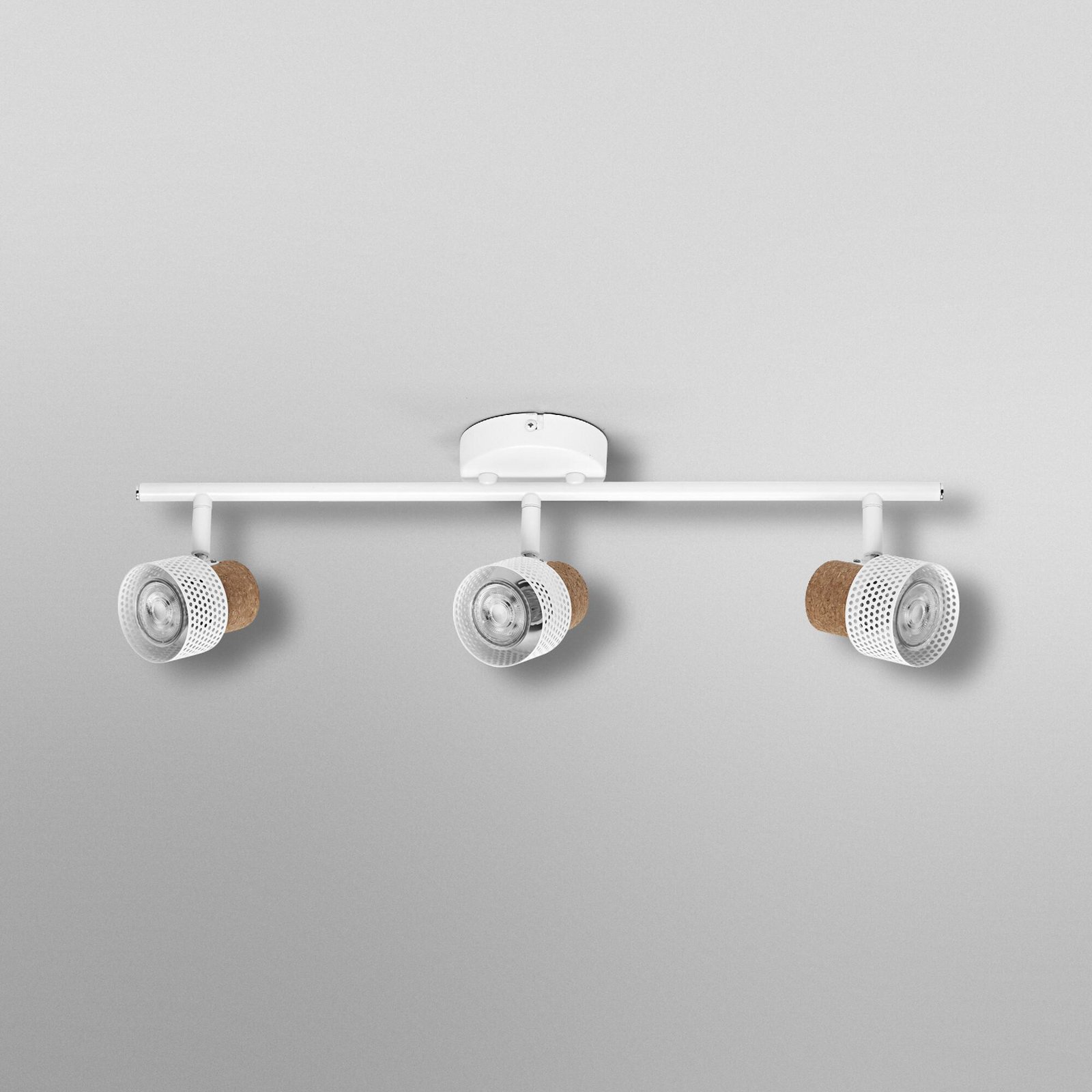 OSRAM тавански прожектор CORK, бял, 3 спота, GU10-LED, 927, дим
