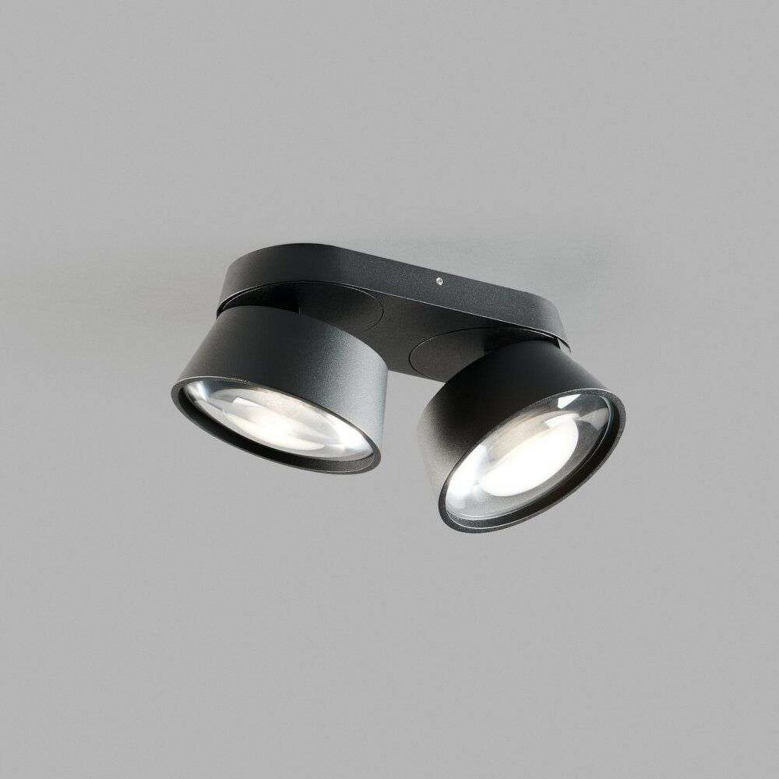 Vantage 2 LED-spot, sort, 2 lyskilder, justerbar LIGHT-POINT - Stue - Aluminium