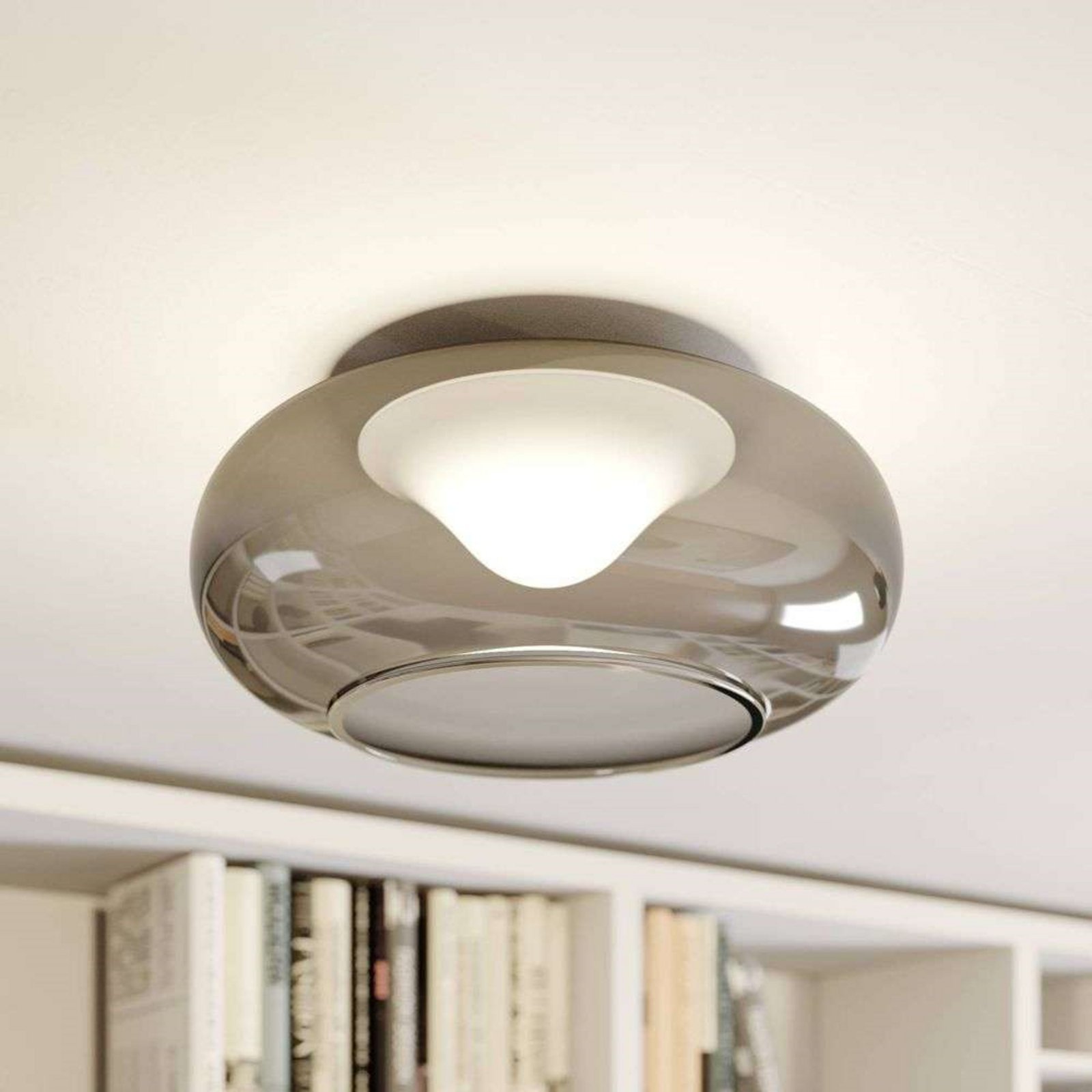 Mijo Ceiling Lamp Smoke/Chrome - Lucande