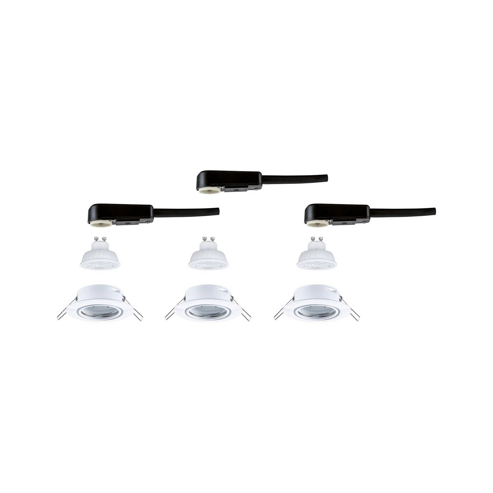 Paulmann – spot wpuszczany BASE, biały, 9 cm, 4,9 W, 827, z regulacją kąta
