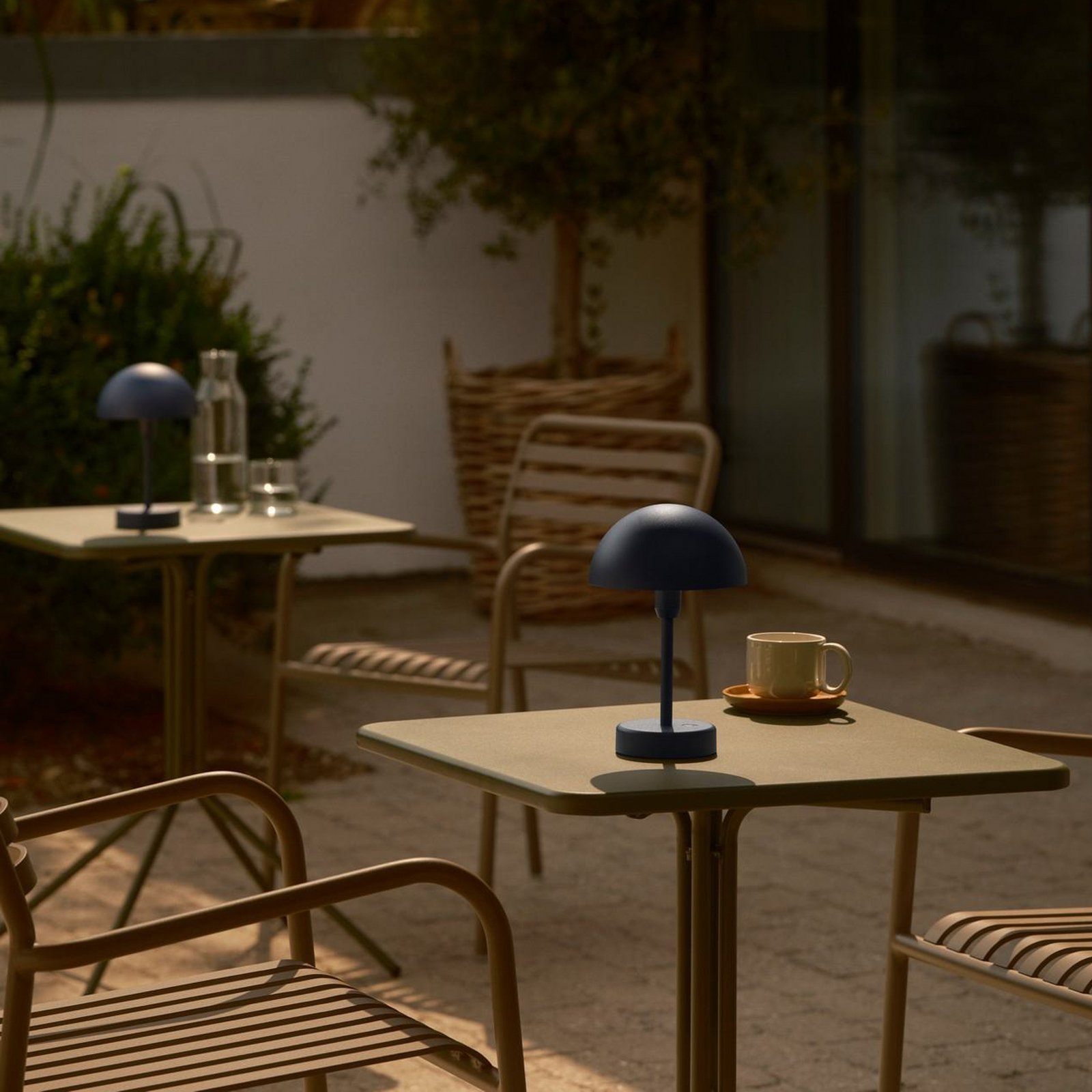 LED rechargeable table lamp Ellen To-Go, blue, aluminium