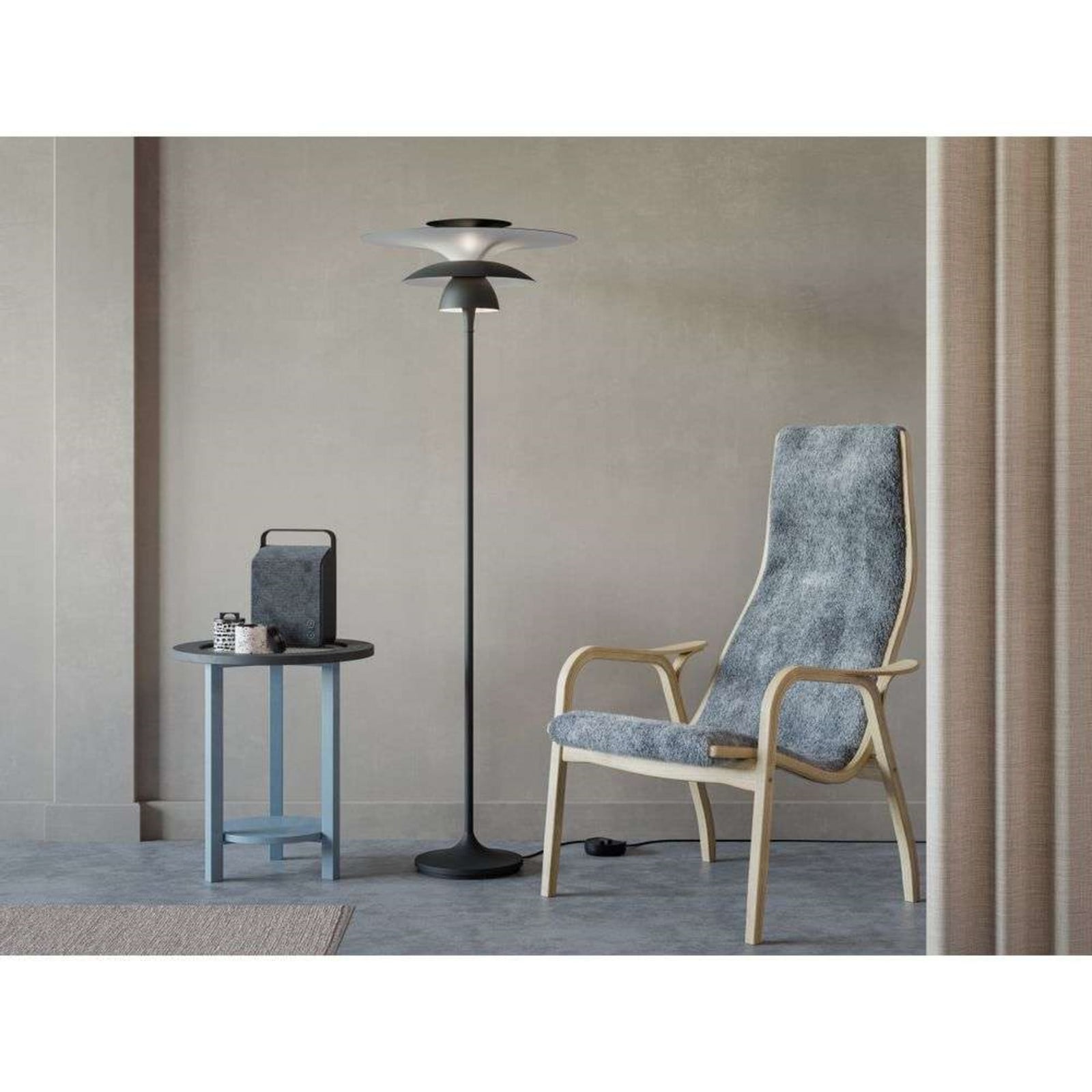 Picasso Gulvlampe H149 Matt Black Belid - Stue - Metal