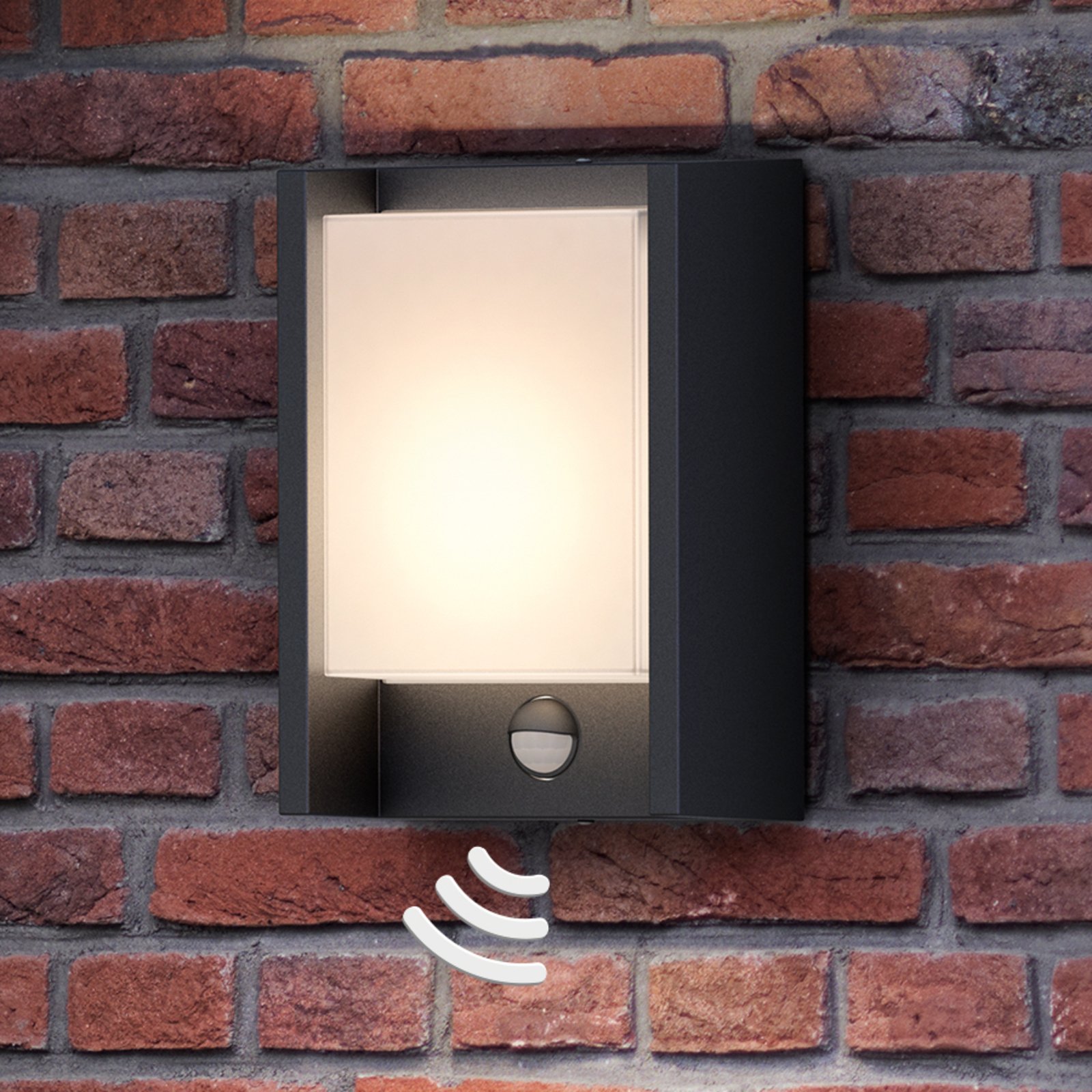 Philips Arbour LED luz de parede exterior com sensor de 1 luz