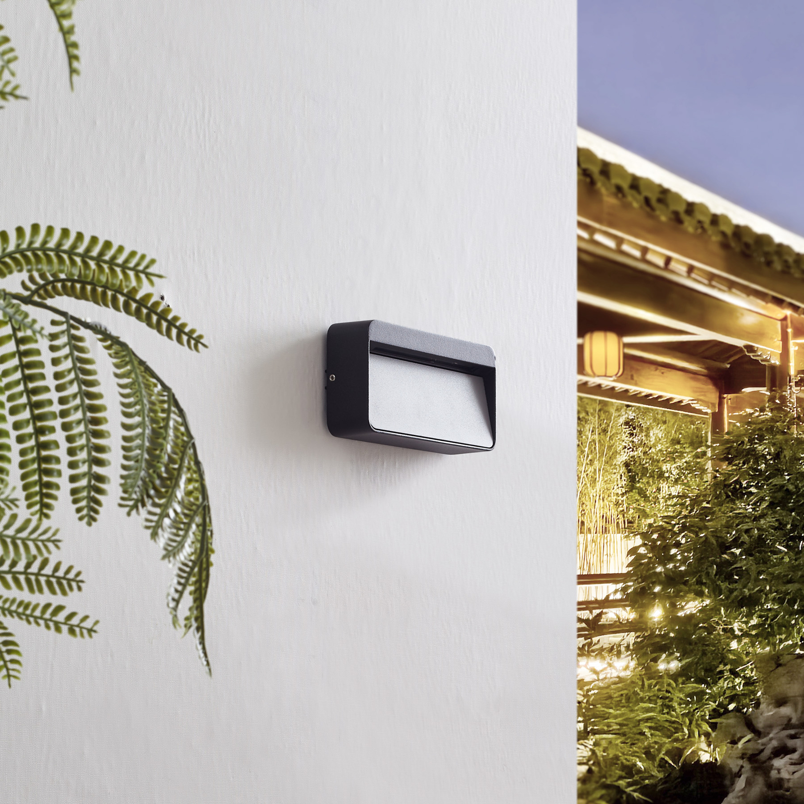 Tiburia LED Outdoor Wall Lamp Black - Lucande