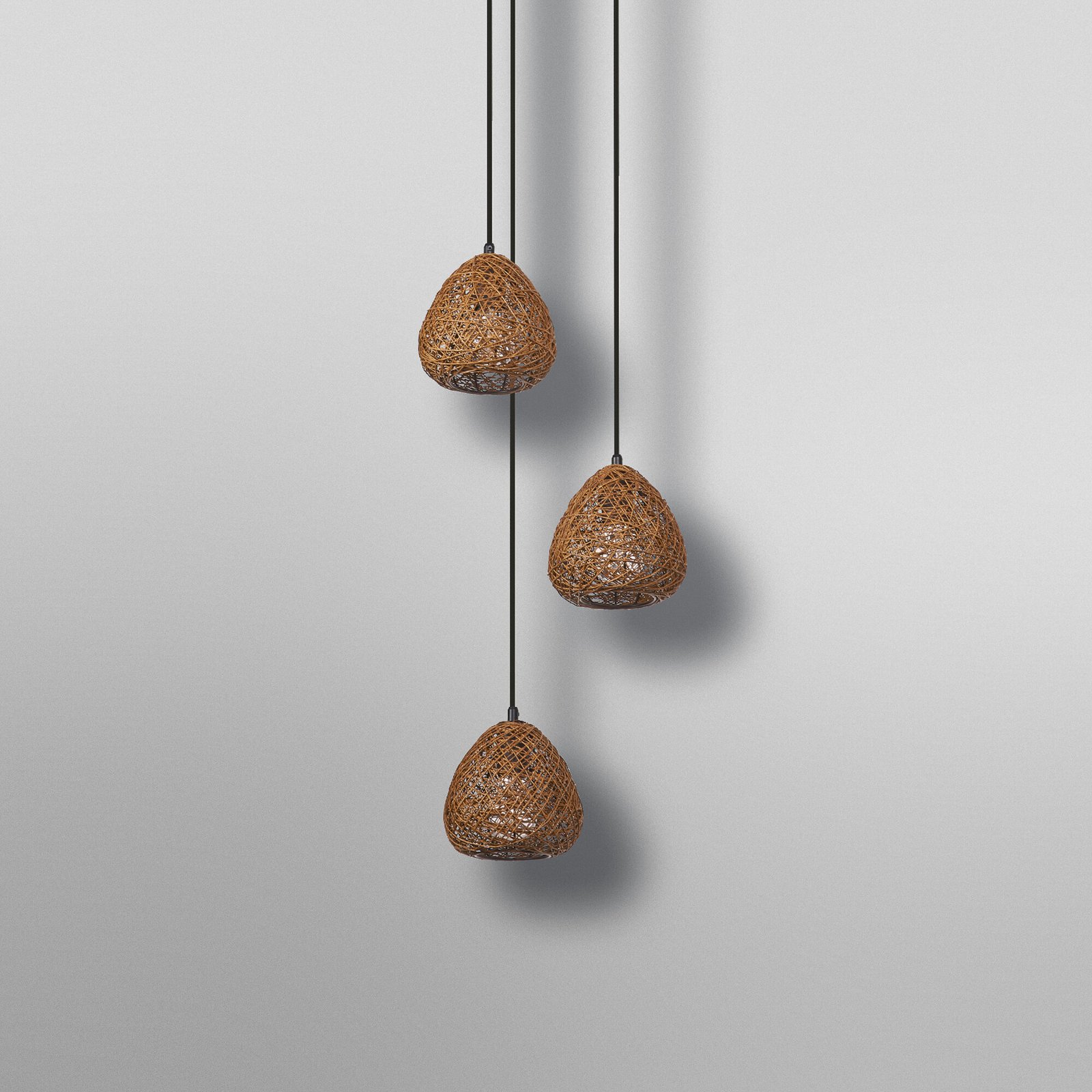 Lampada a sospensione OSRAM Decor Paper Drop, a 3 luci, rotonda, beige, E27