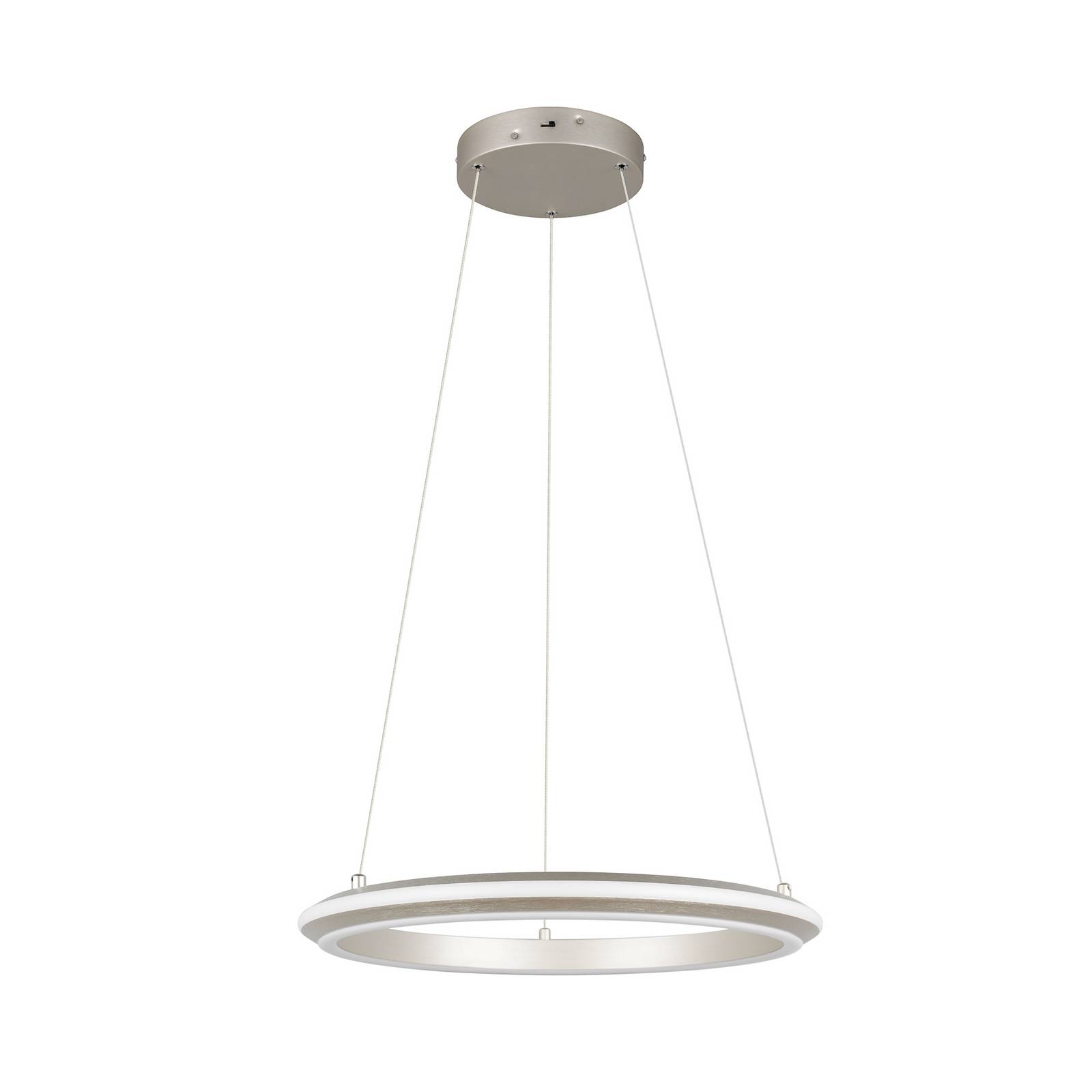 LED-Pendellampe Amador, Ø 45 cm, nickelfarben, Metall, CCT