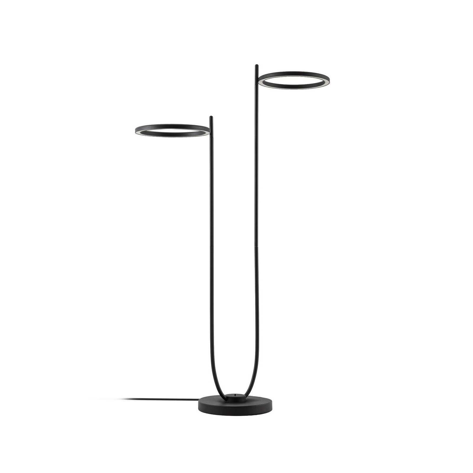 Lucande LED-Außenstehleuchte Sylvara, schwarz, CCT, 2-flg.
