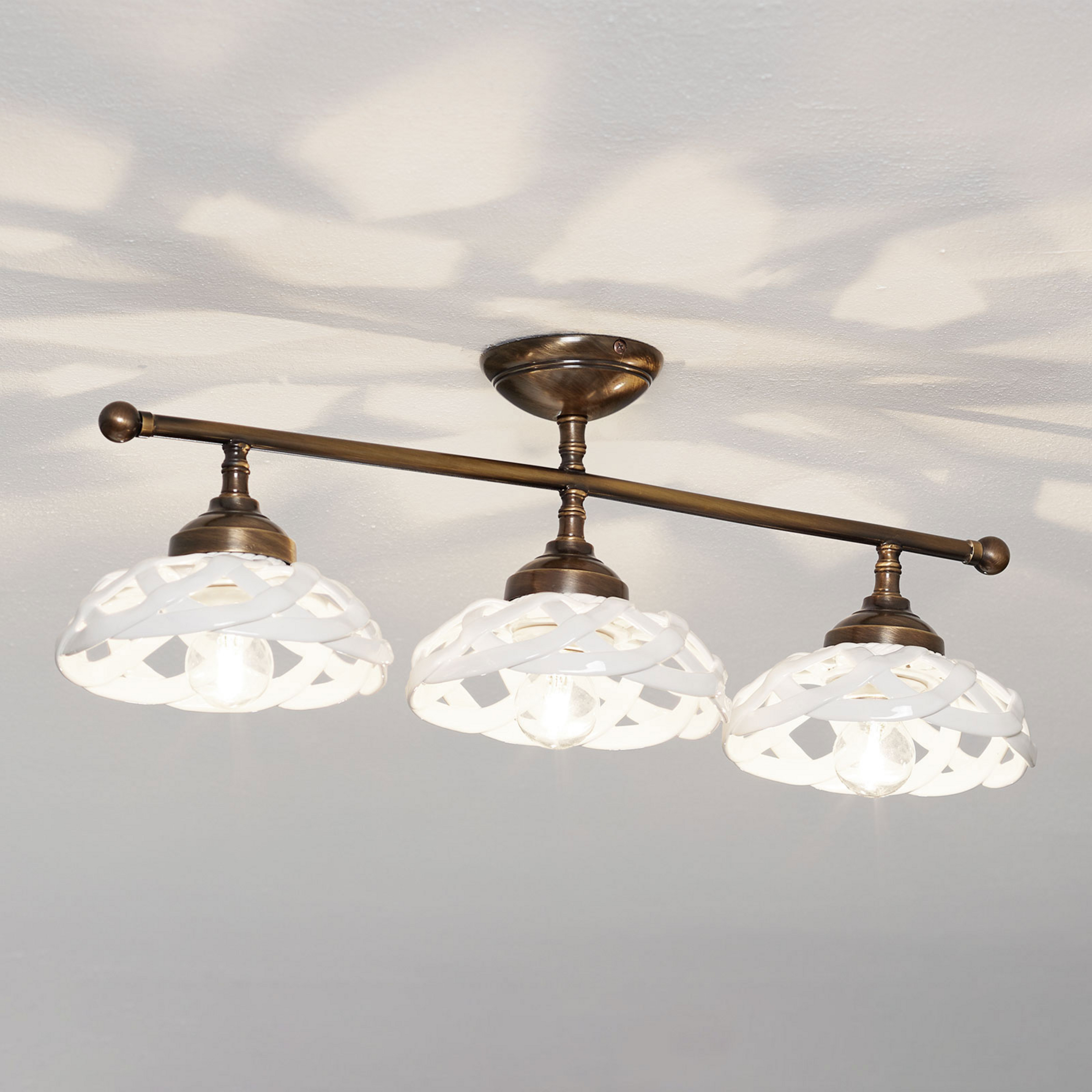 Plafonnier céramique Emanuel à 3 lampes
