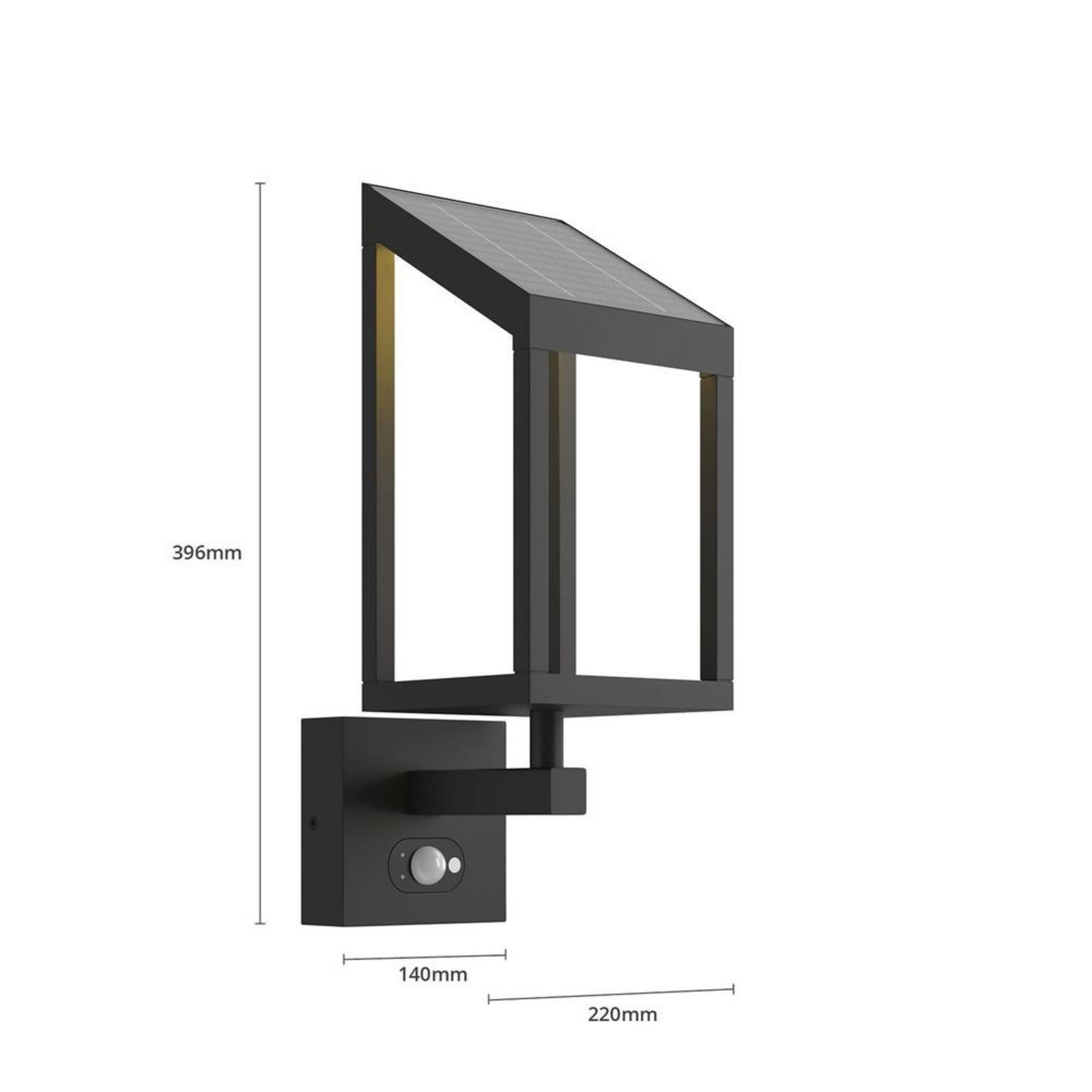 Timeo LED Célula Solar Candeeiro de Parede Graphite - Lucande