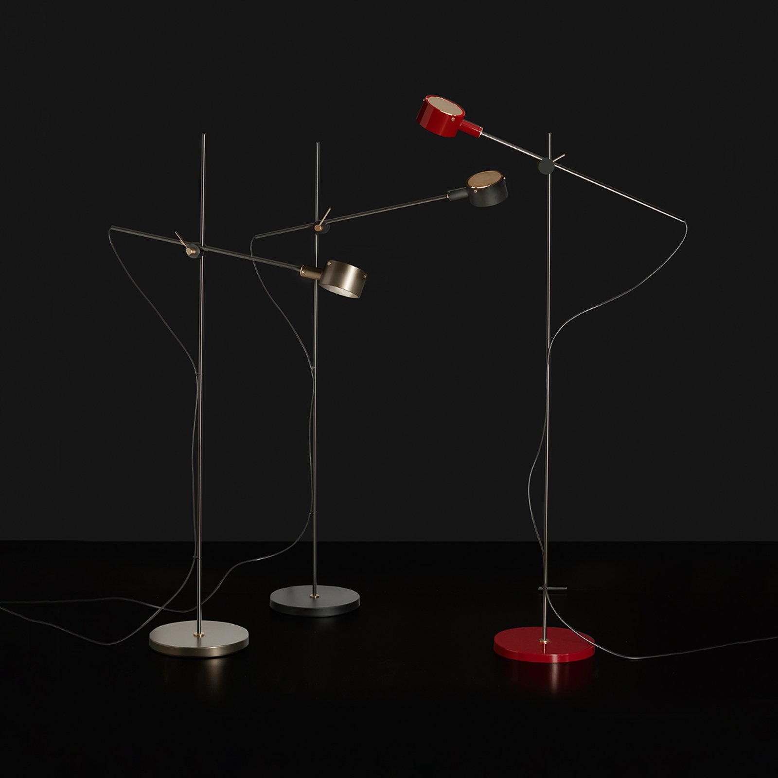 Oluce G.O. 352 LED floor lamp multi-adjustable