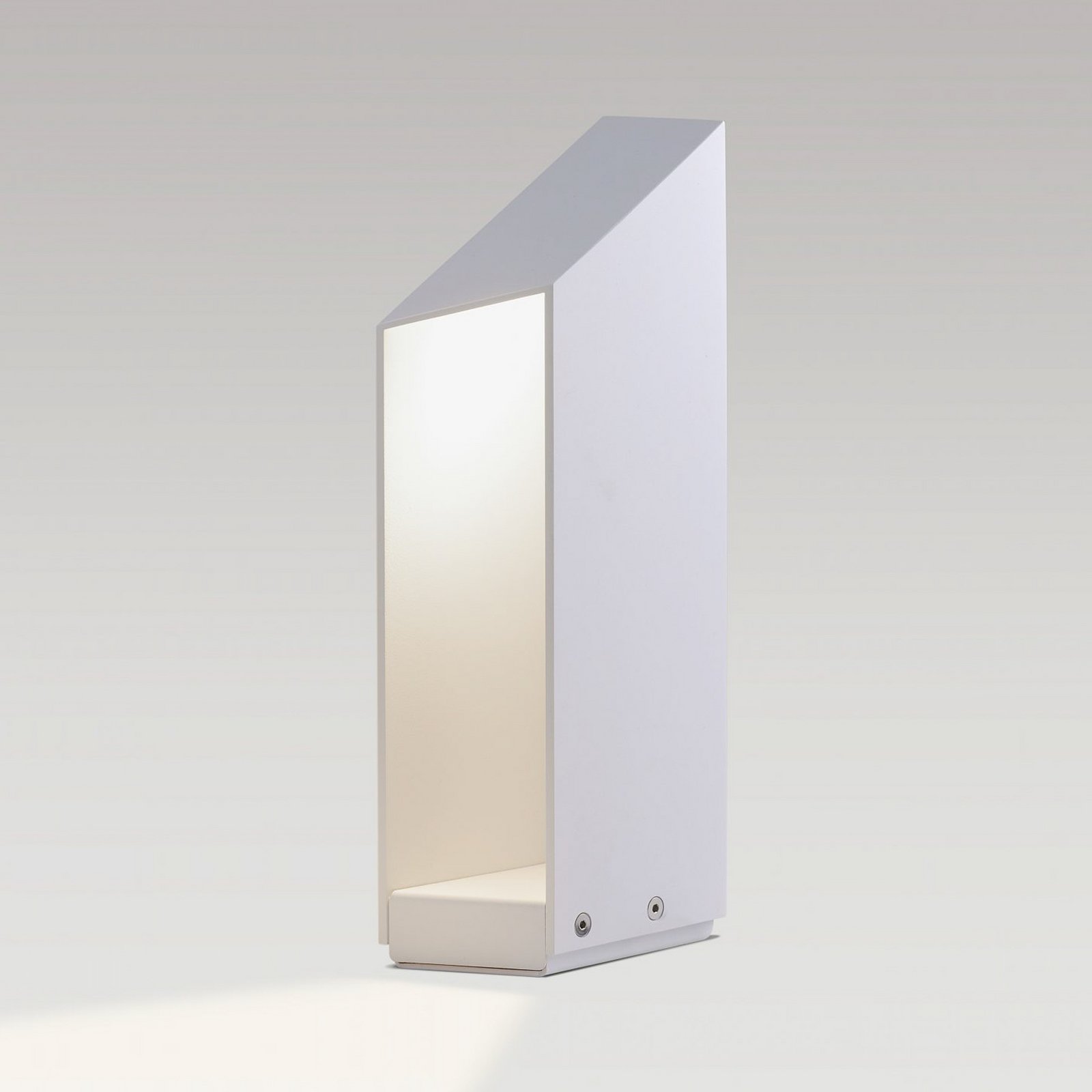 Candeeiro pilar LED MARSET Domus, altura 37 cm, branca, alumínio