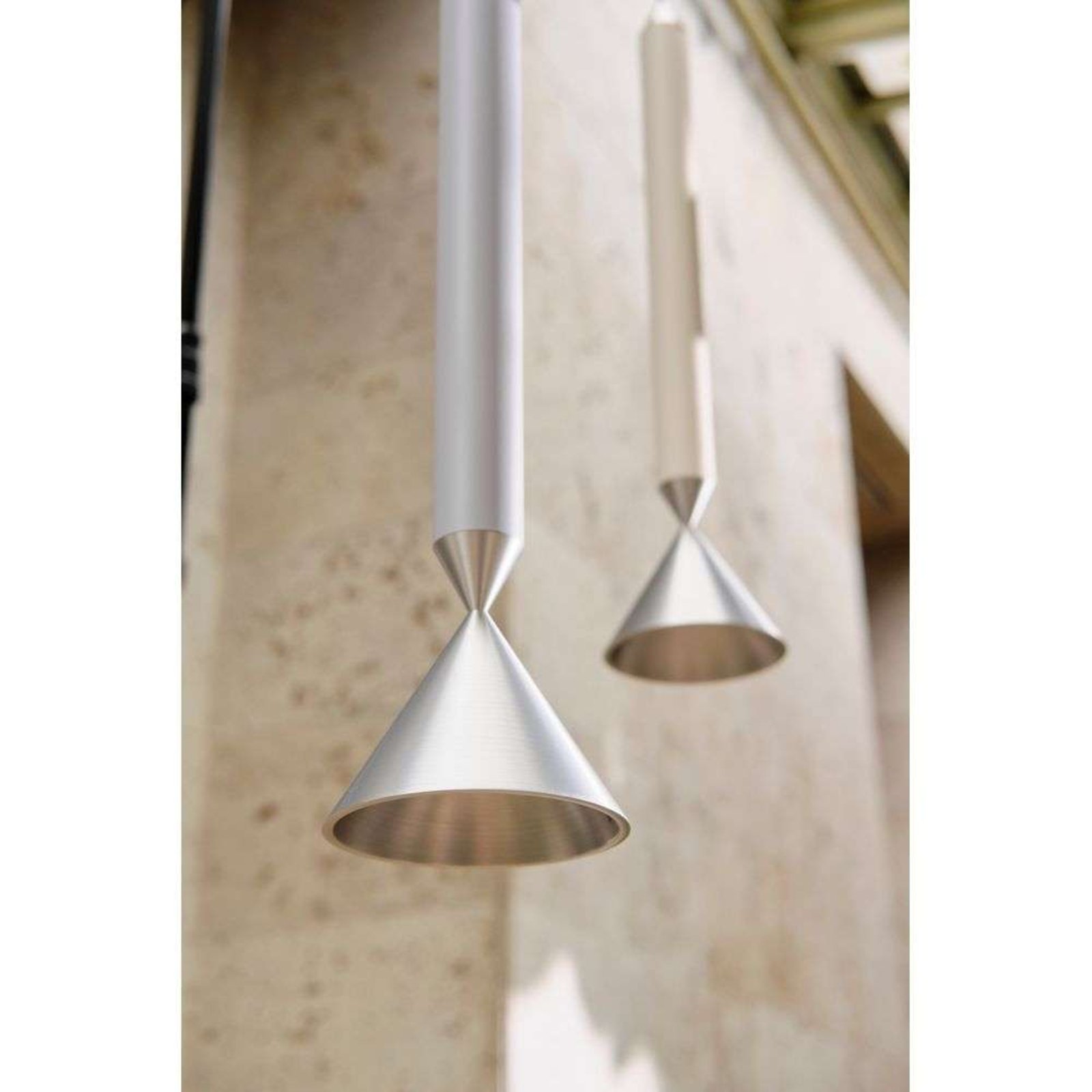 Apollo 59 Lustră Pendul Light Grey/Polished Aluminium - Pholc