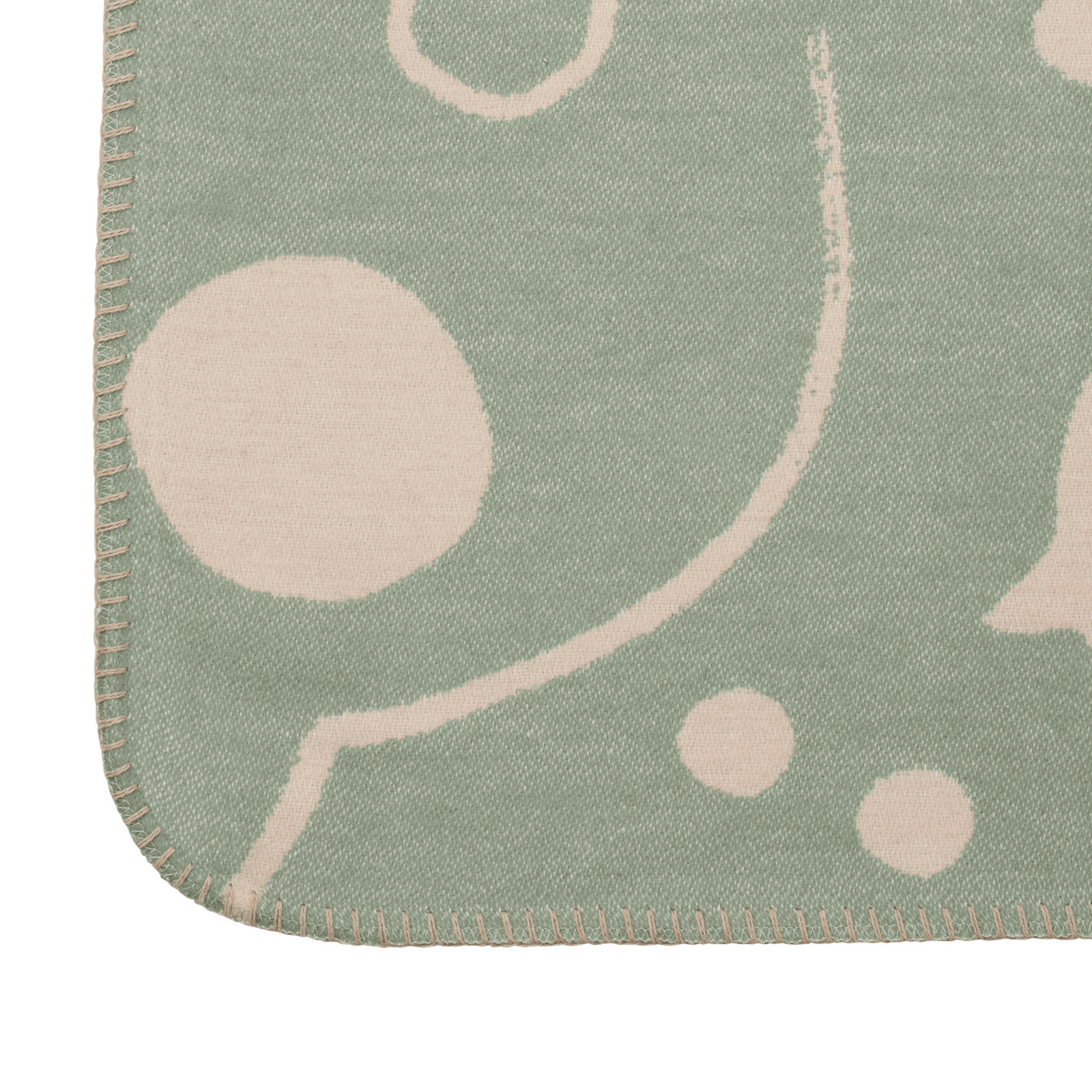 Skye blanket, green/cream, 120 x 80 cm - ferm LIVING