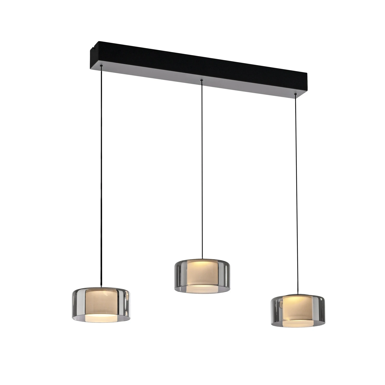Paul Neuhaus Lampada LED a sospensione Rika, 71 cm, vetro, dimmerabile