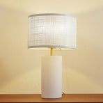 Lindby stolna lampa Sorscha, bijela, željezo, Ø 26 cm