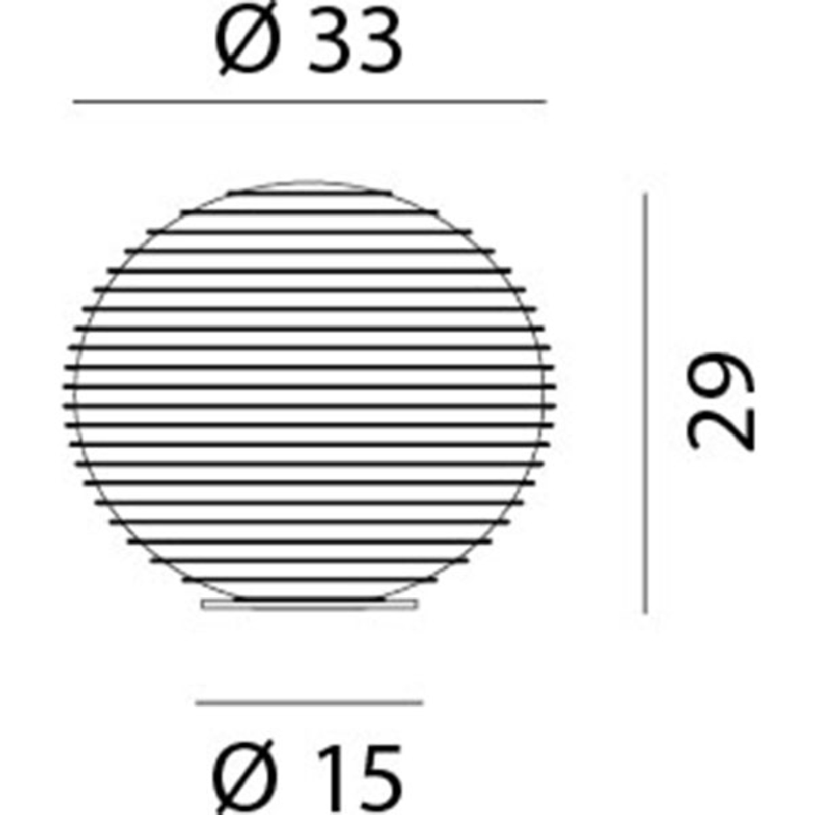 Rotaliana Flow Glass T4 table lamp Ø 33 cm ball, for Living / Dining Room, steel, glass, E27, 15 W, energy efficiency: A++, H: 29 cm