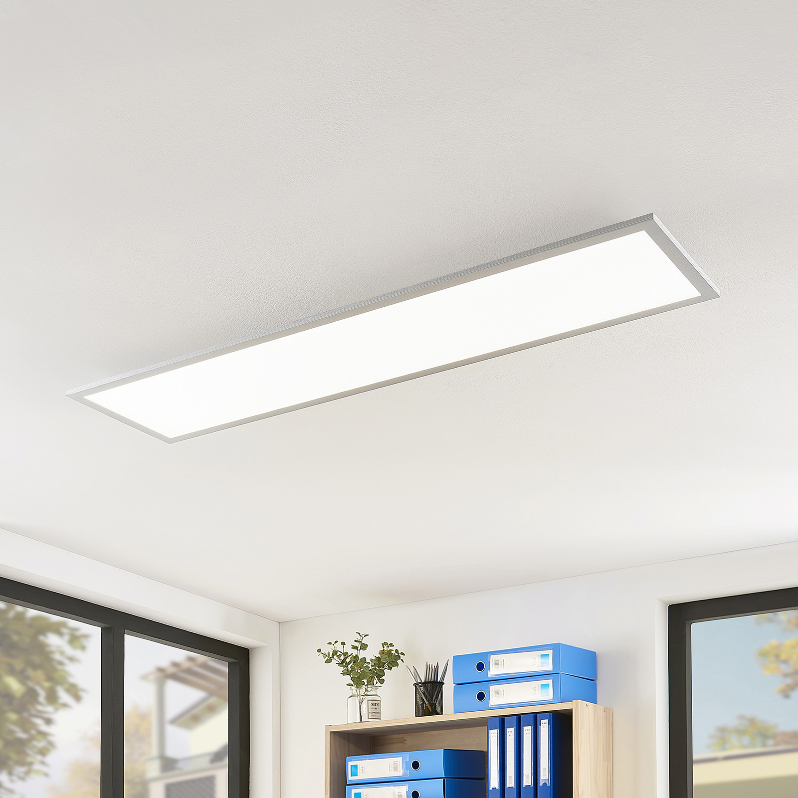 Arcchio Gelora LED panel, 4,000 K, 120 x 30 cm, for Kitchen, plastic, aluminium, 36 W, energy efficiency: A+, L: 120 cm, W: 30 cm, H: 5.2 cm