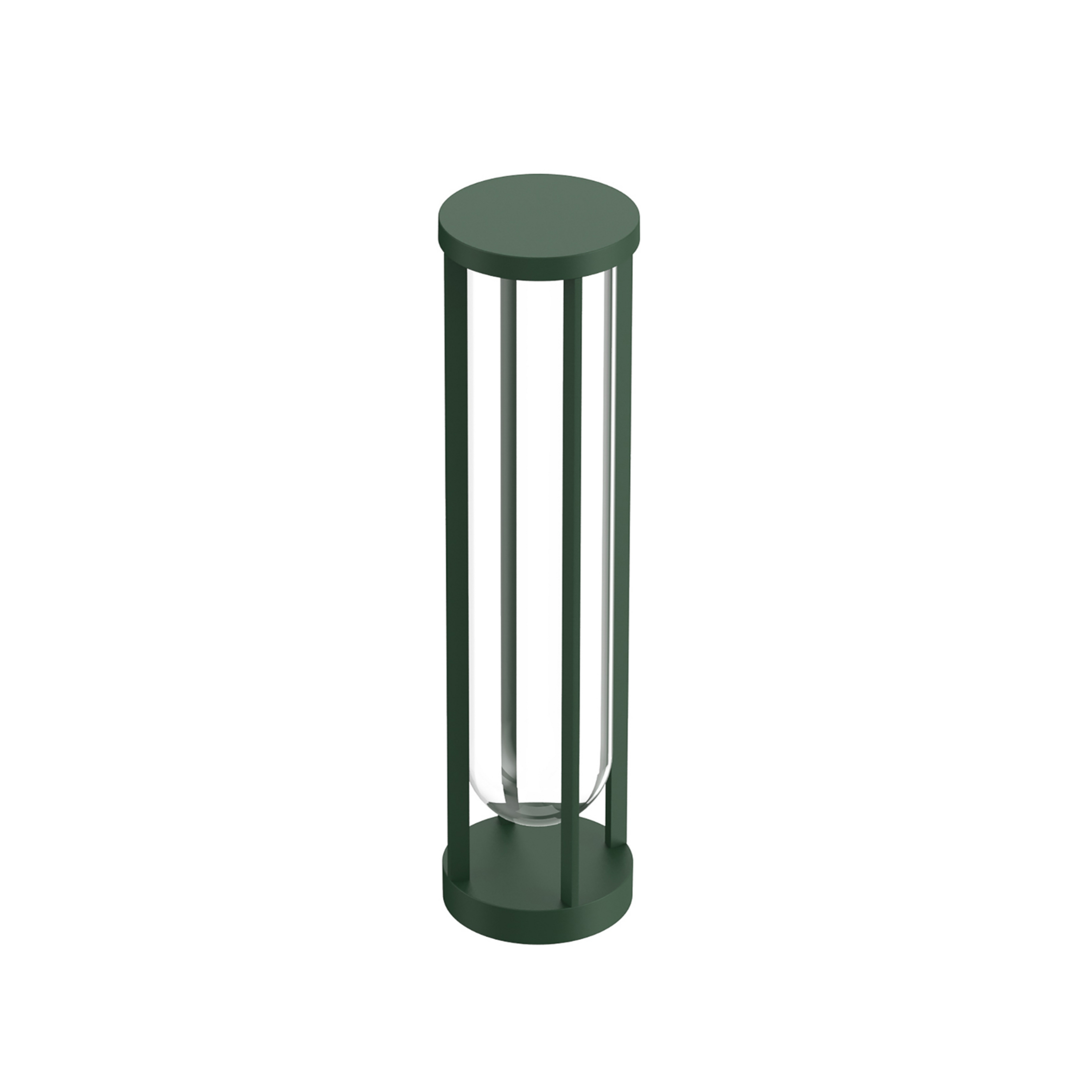 FLOS In Vitro Bollard 2, 2.700 K, 60 cm vert foncé