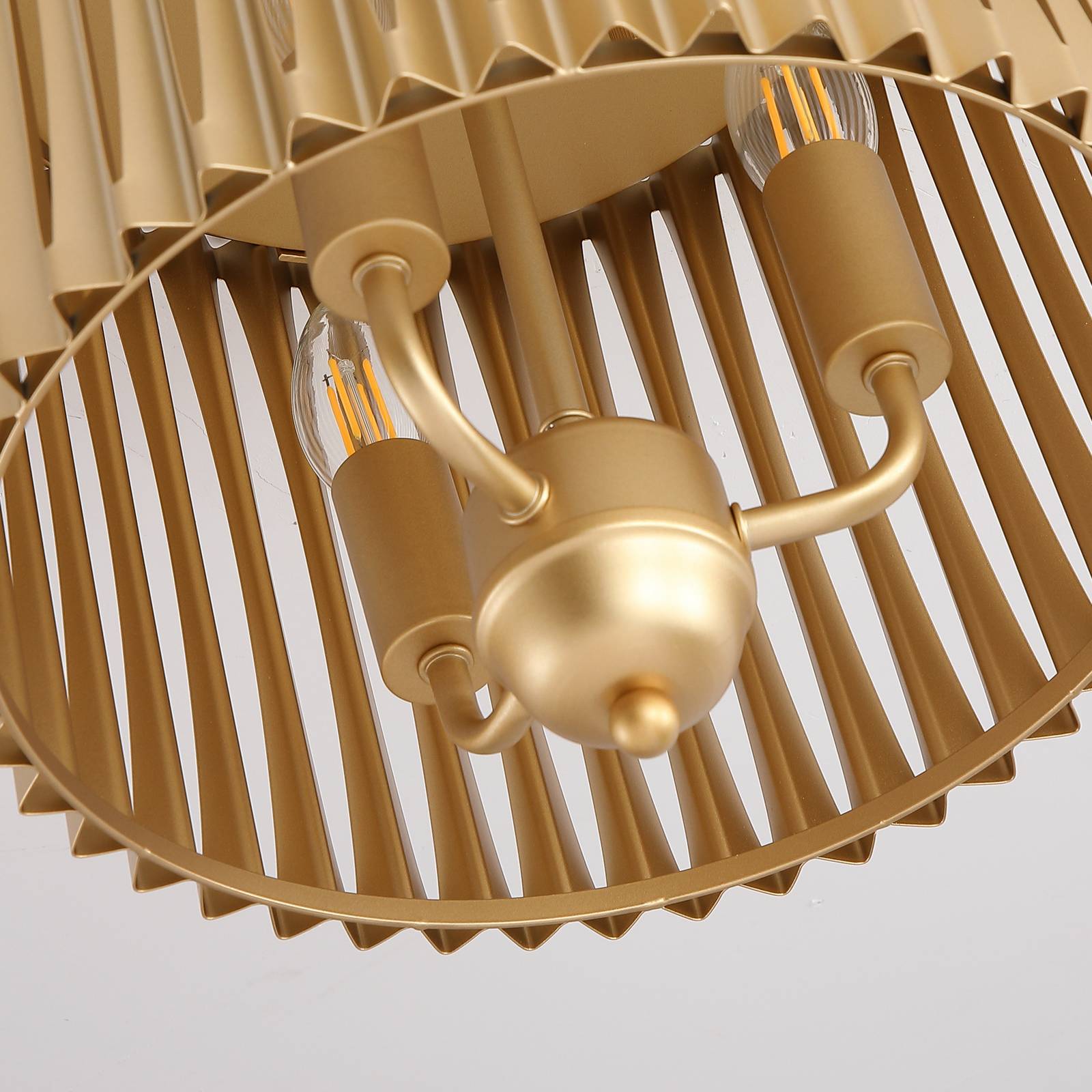 Lampa sufitowa Split, w kolorze złotym, metalowa, E14