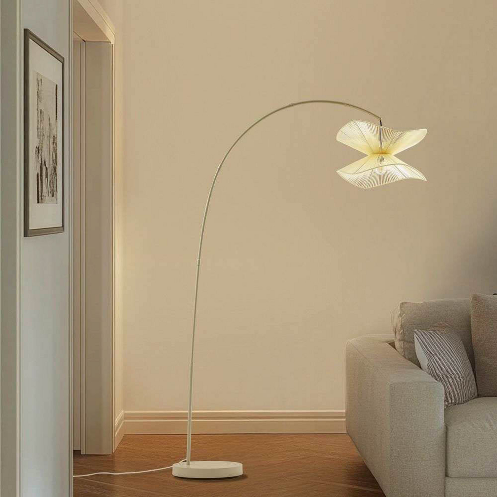 Valdorin Lampa Podłogowa Beżowy - Lindby