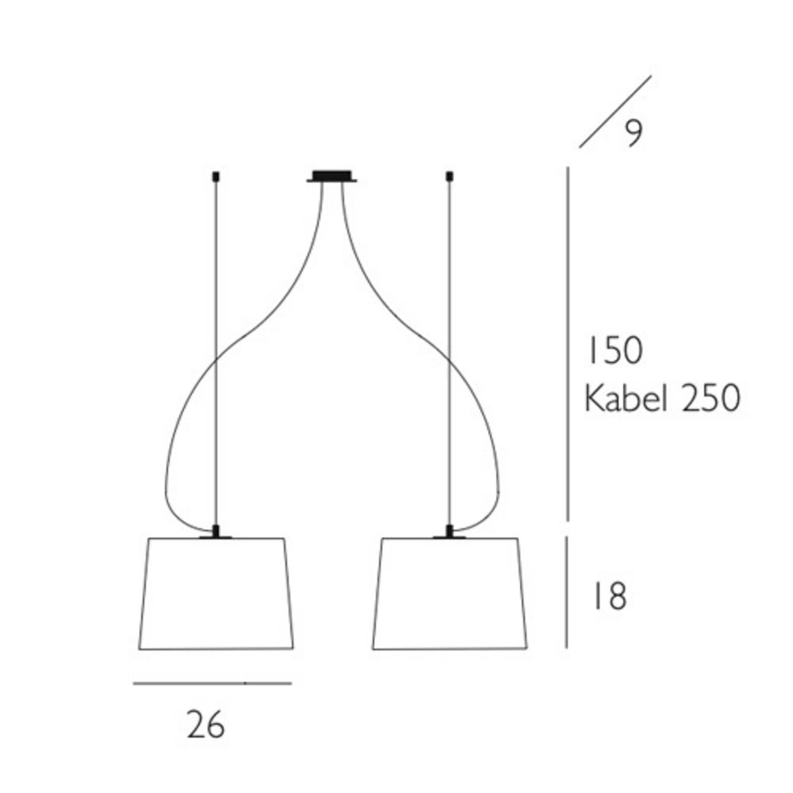 Casablanca Suspension 2 lampes Mesa