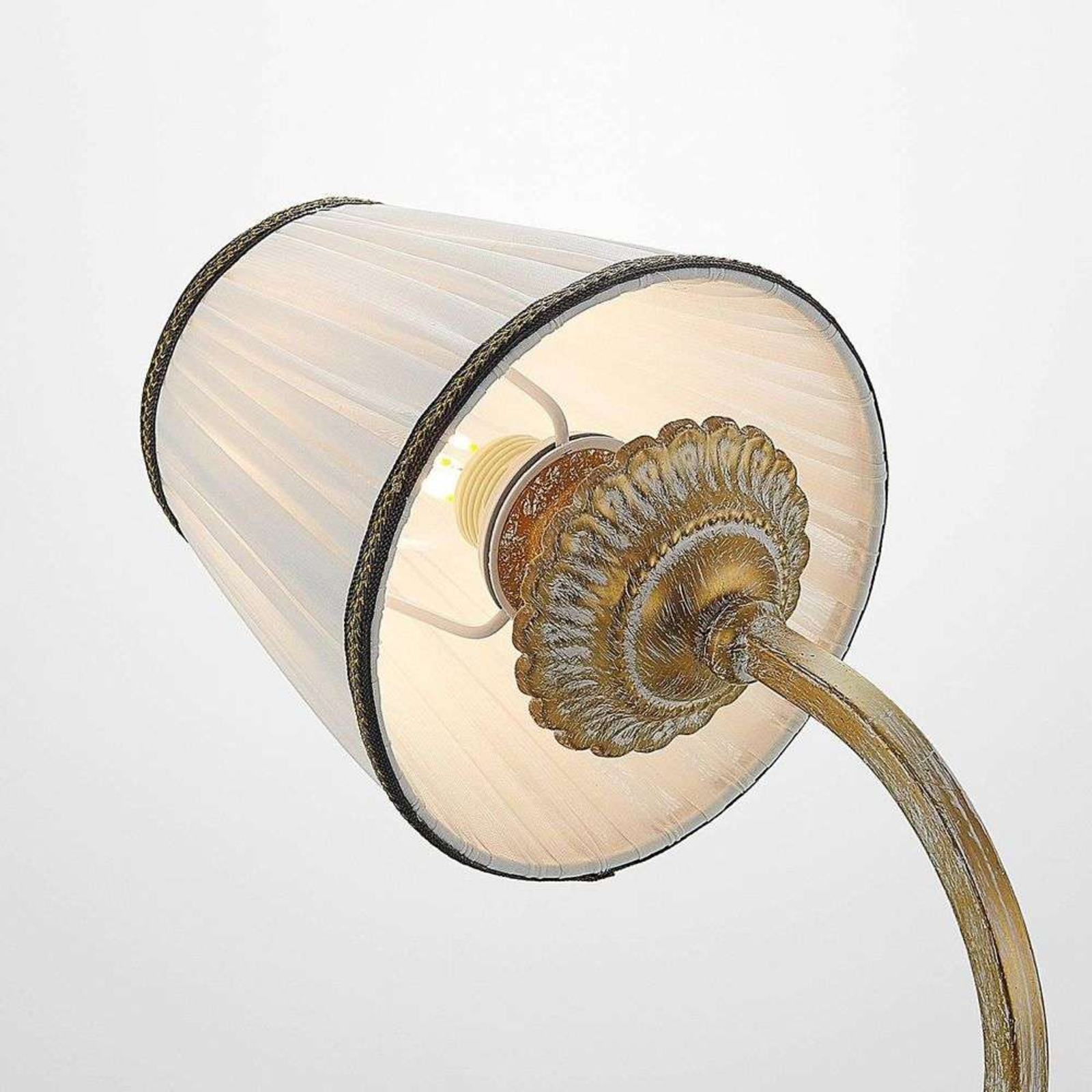 Lumiel Wall Lamp Antique Brass/Cream - Lindby