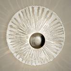 Pietro LED wall light, round shape, silver