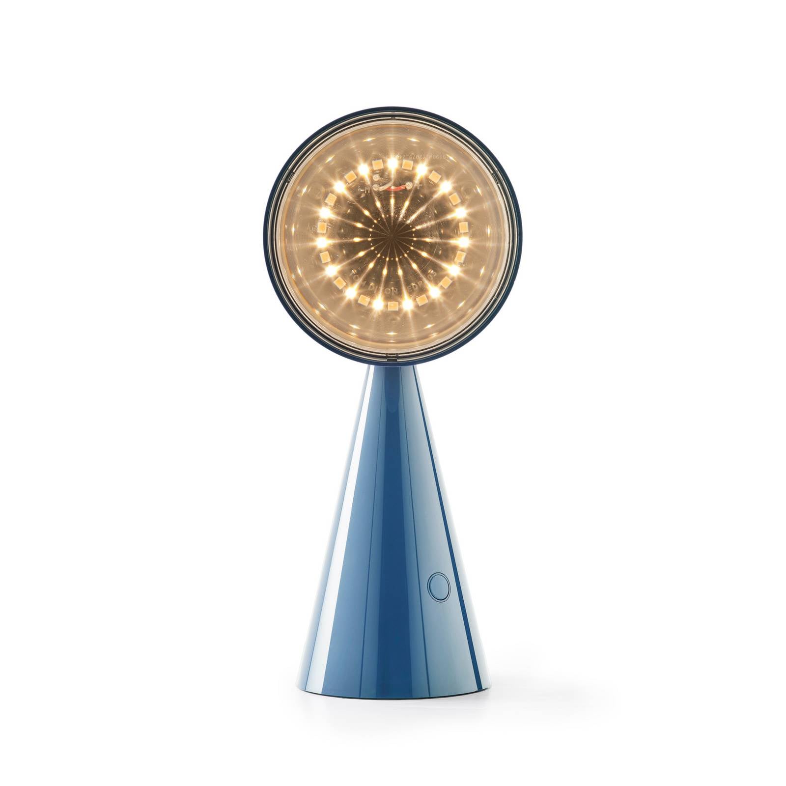 Levně Tom Dixon Tom Dixon LED stolní lampa POSE na baterie, světle modrá, výška 25 cm, IP20