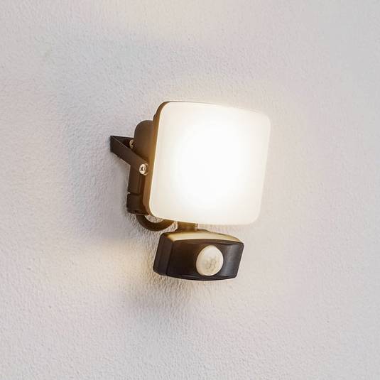 Prios Paityn LED outdoor wall light, sensor, 10 W Lights.co.uk
