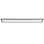 Lindby LED-Panel Lamin, schwarz, 120cm, CCT, dimmbar, Remote