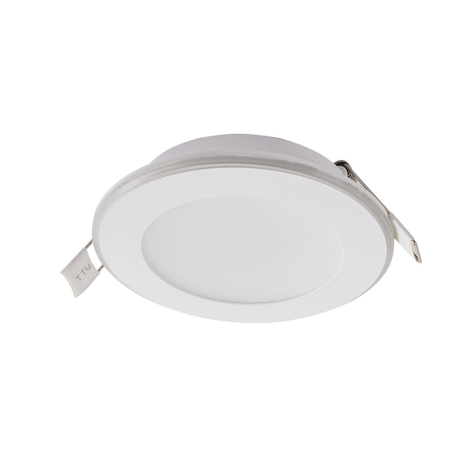 Lindby LED-Einbauleuchte Toka, 6,5 W, weiß, Kunststoff, CCT